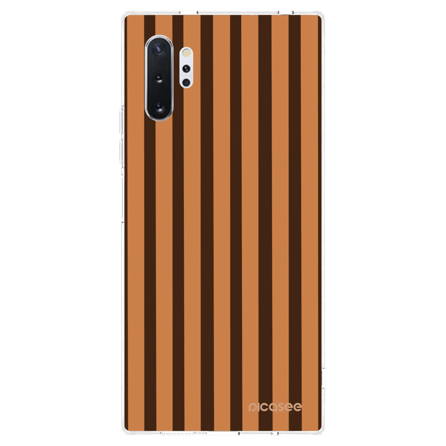 Picasee Samsung Galaxy Note 10+ N975F Hülle - Transparentes Silikon - Caramel lines
