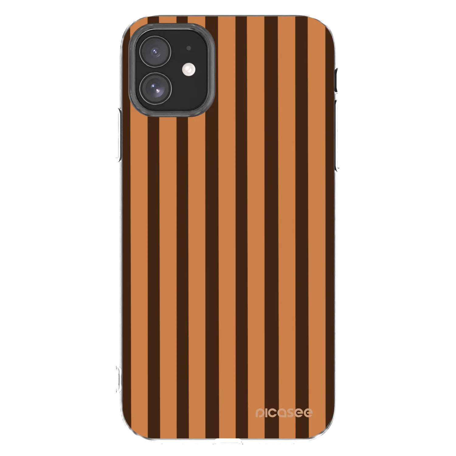 Picasee Apple iPhone 11 Hülle - Transparentes Silikon - Caramel lines