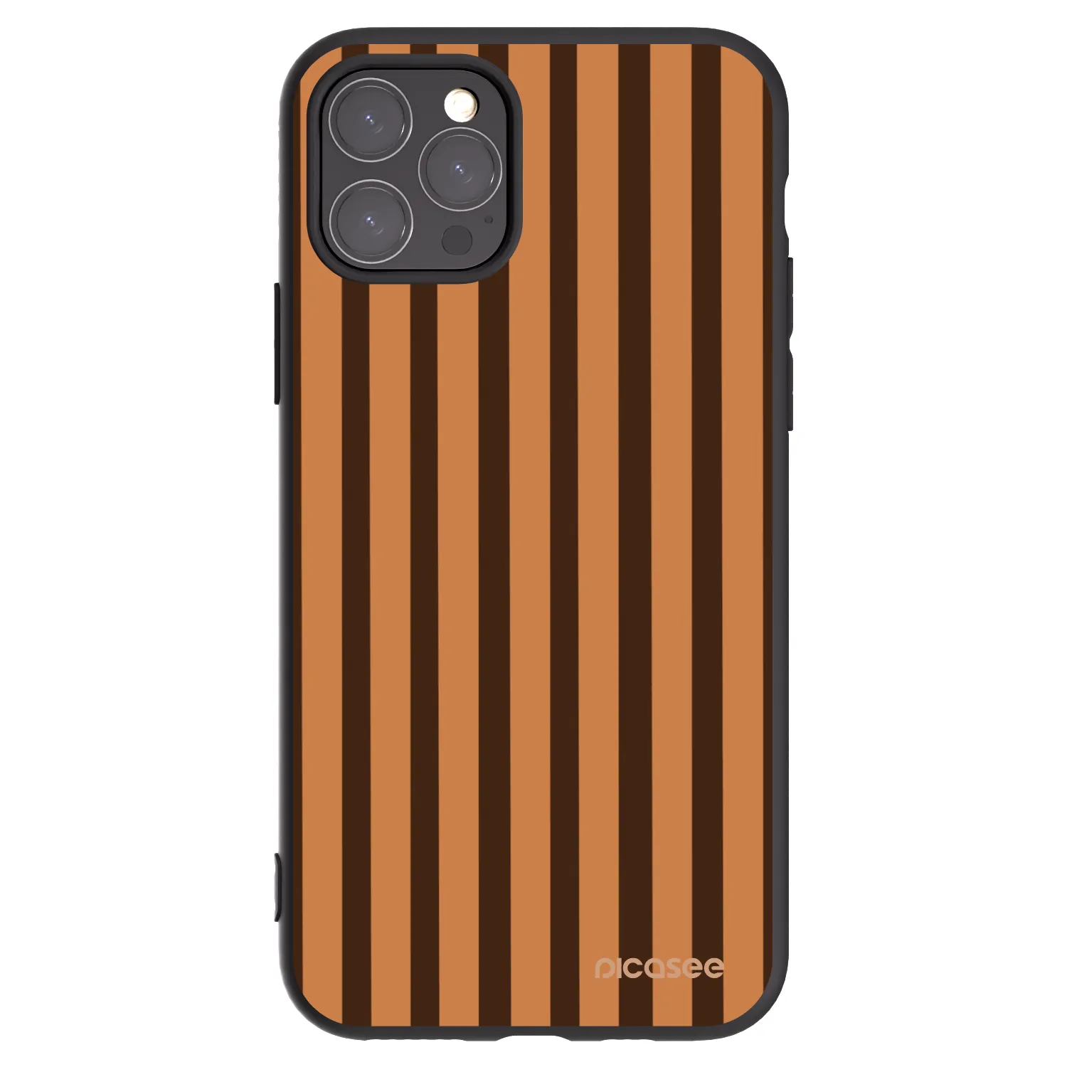 Picasee Apple iPhone 11 Pro Hülle - Schwarzes Silikon - Caramel lines
