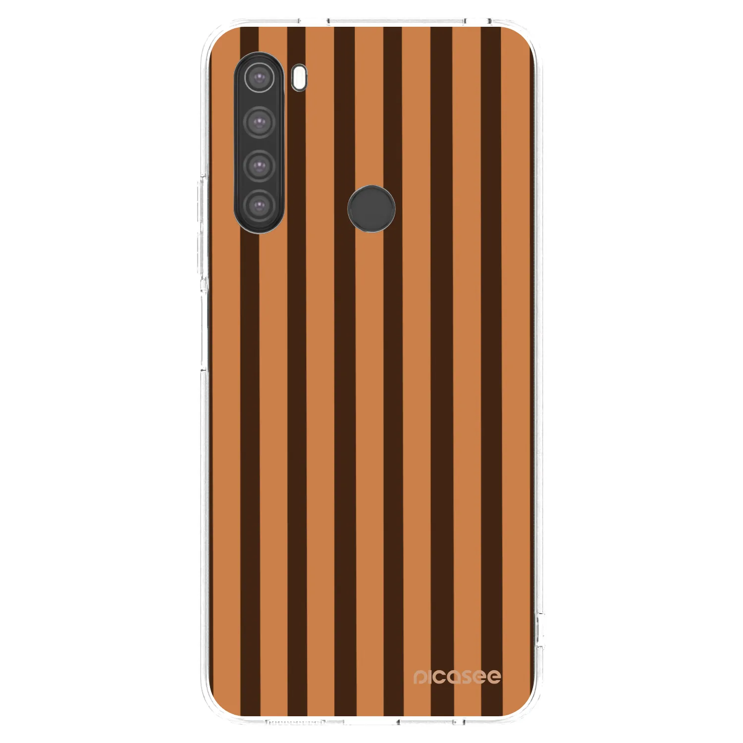 Picasee Xiaomi Redmi Note 8 Hülle - Transparentes Silikon - Caramel lines