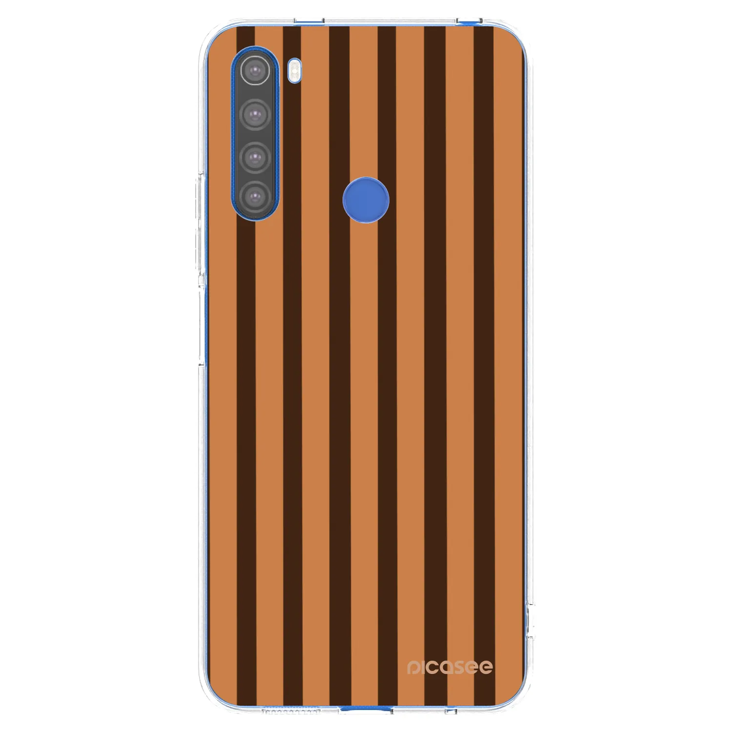 Picasee Xiaomi Redmi Note 8T Hülle - Transparentes Silikon - Caramel lines
