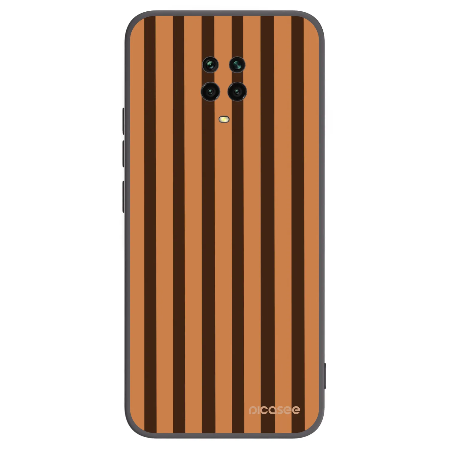 Picasee Xiaomi Redmi Note 9 Pro Hülle - Schwarzes Silikon - Caramel lines