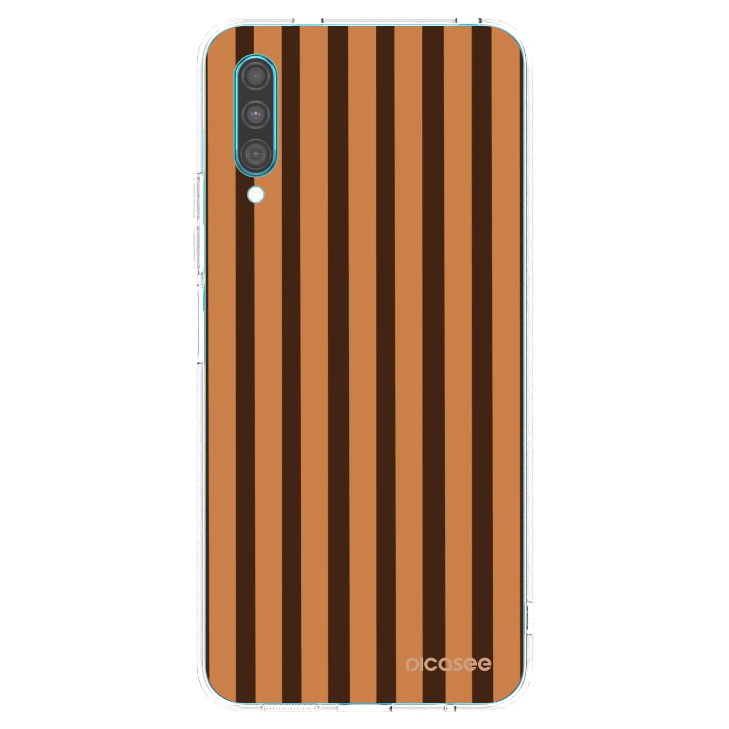 Picasee Samsung Galaxy A30s A307F Hülle - Transparentes Silikon - Caramel lines