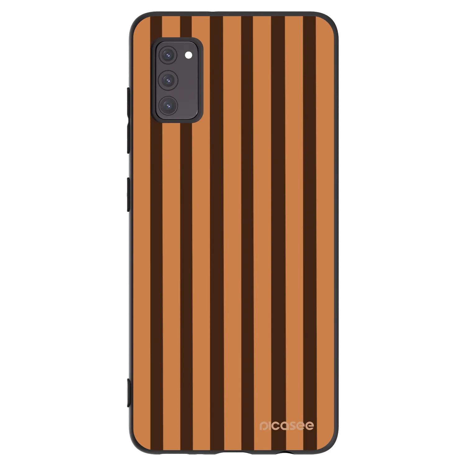 Picasee Samsung Galaxy A41 A415F Hülle - Schwarzes Silikon - Caramel lines