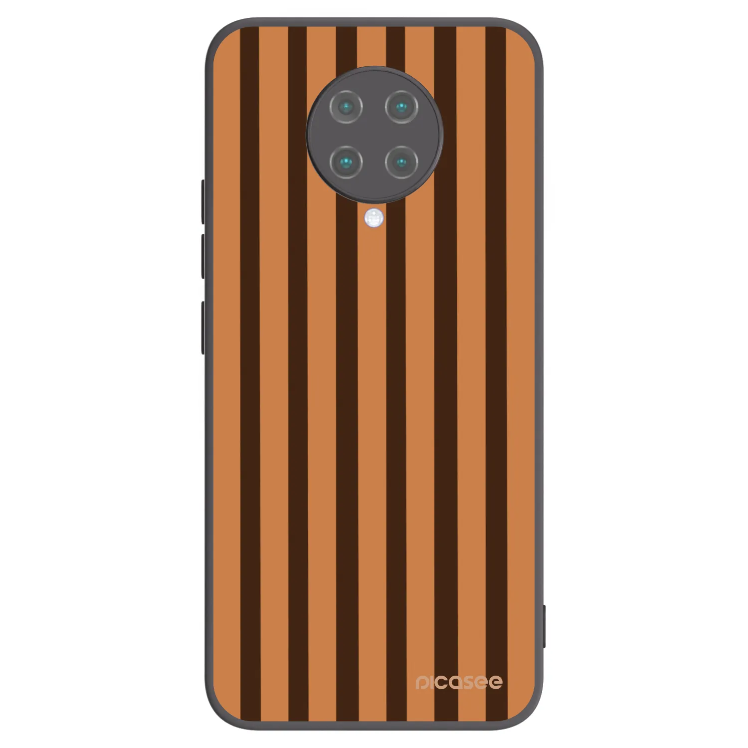 Picasee Xiaomi Poco F2 Pro Hülle - Schwarzes Silikon - Caramel lines