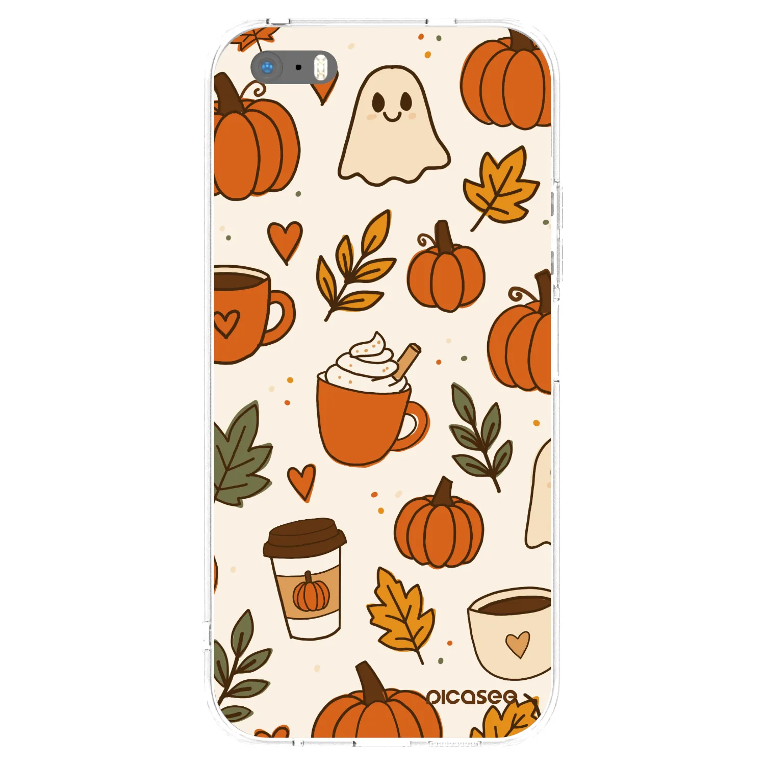 Picasee Apple iPhone 5/5S/SE Hülle - Transparentes Silikon - Fall vibes