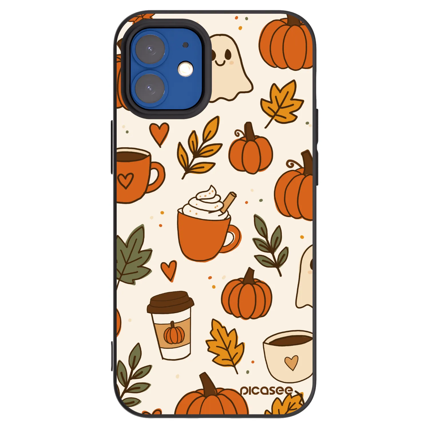 Picasee Apple iPhone 12 mini Hülle - Schwarzes Silikon - Fall vibes