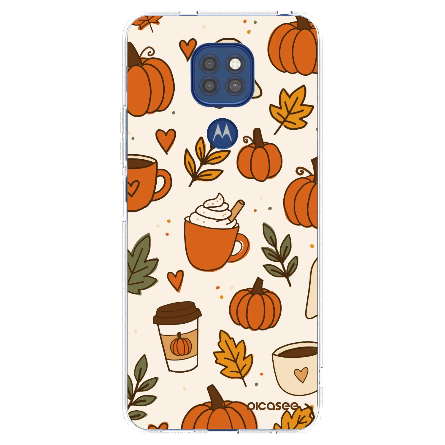 Picasee Motorola Moto G9 Play Hülle - Transparentes Silikon - Fall vibes
