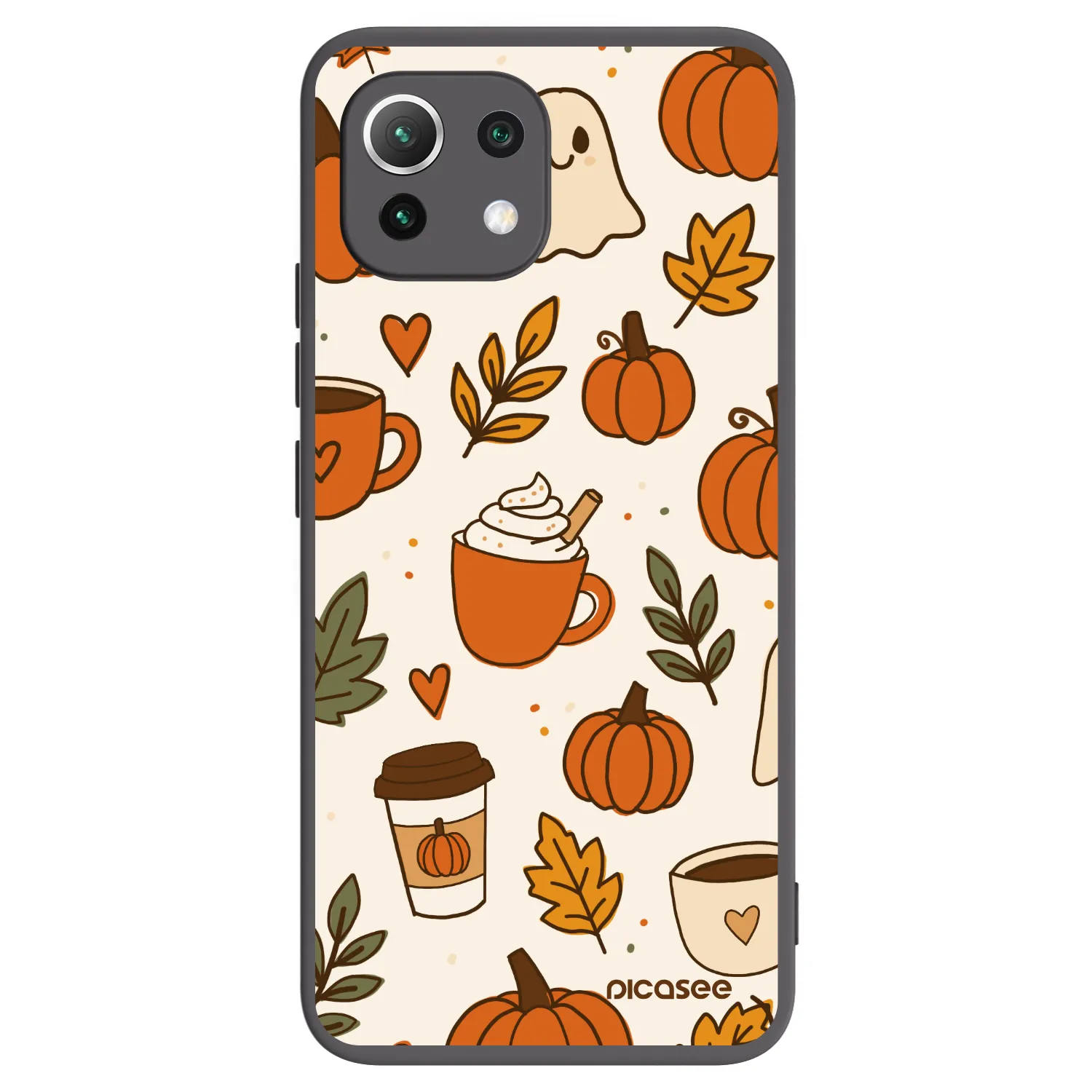 Picasee Xiaomi Mi 11 Lite Hülle - Schwarzes Silikon - Fall vibes