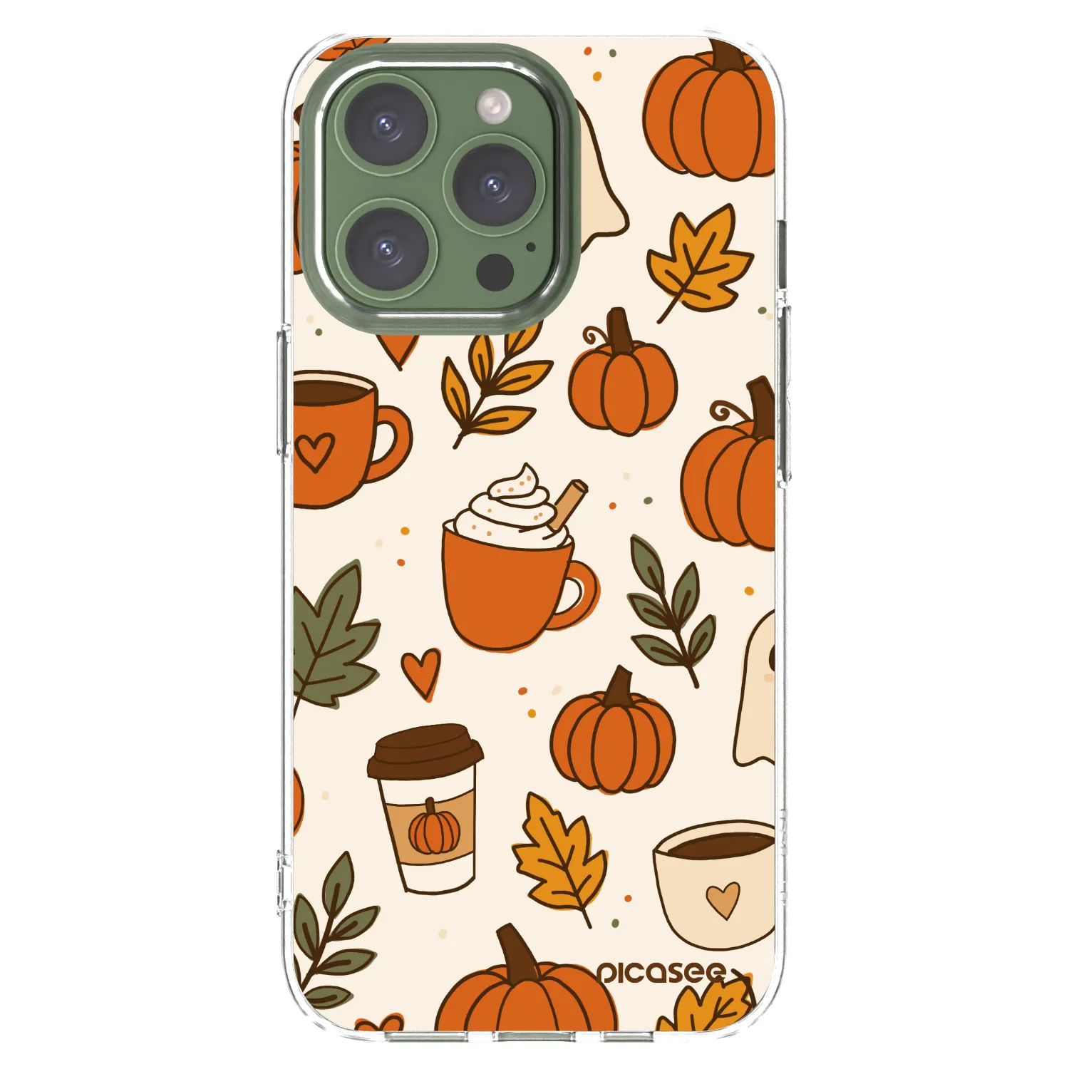 Picasee Apple iPhone 13 Pro Hülle - Transparentes Silikon - Fall vibes