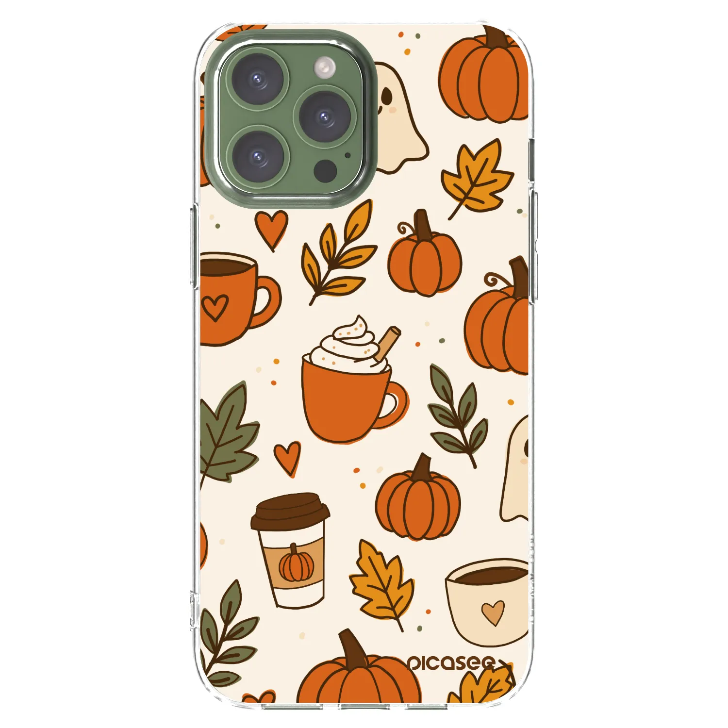 Picasee Apple iPhone 13 Pro Max Hülle - Transparentes Silikon - Fall vibes