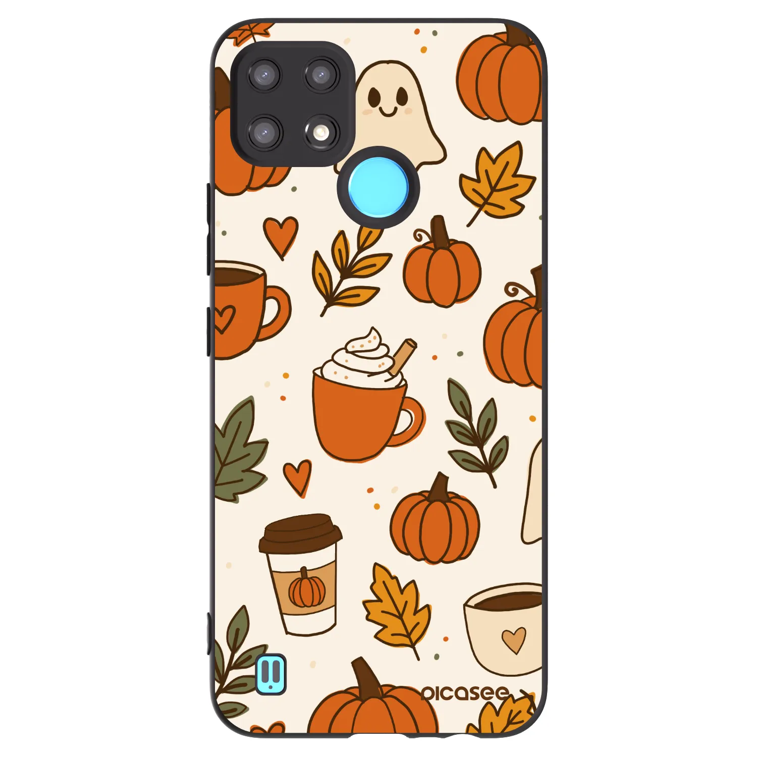 Picasee Realme C21 Hülle - Schwarzes Silikon - Fall vibes