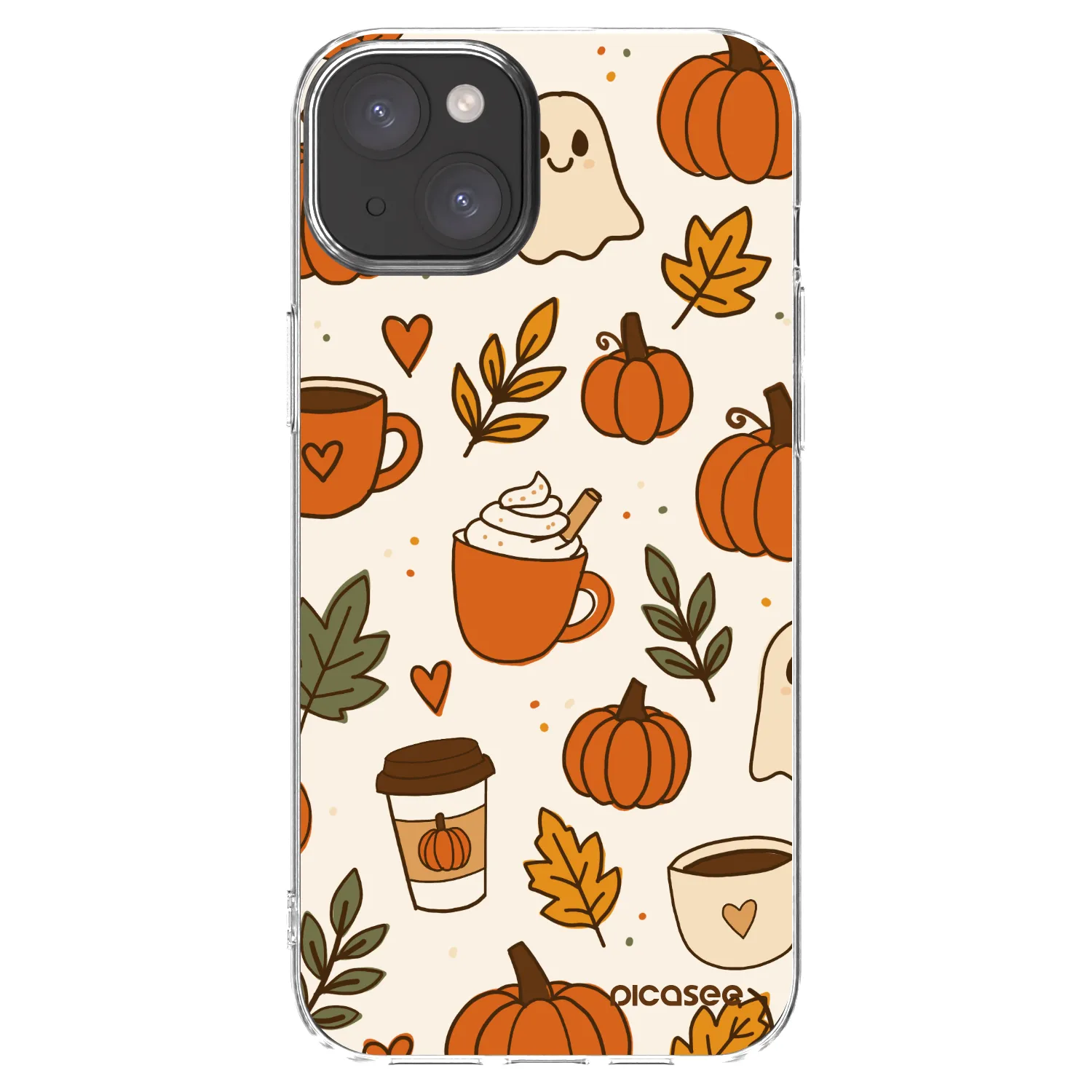 Picasee Apple iPhone 15 Plus Hülle - Transparentes Silikon - Fall vibes