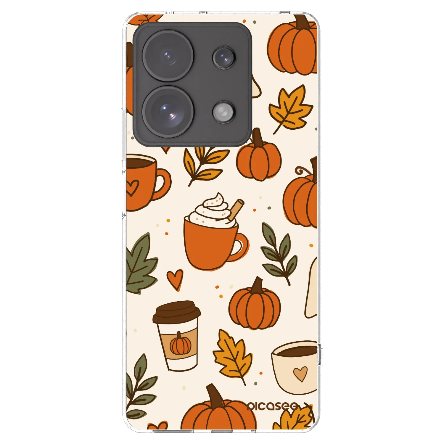 Picasee Xiaomi Redmi Note 13 Pro 4G Hülle - Transparentes Silikon - Fall vibes