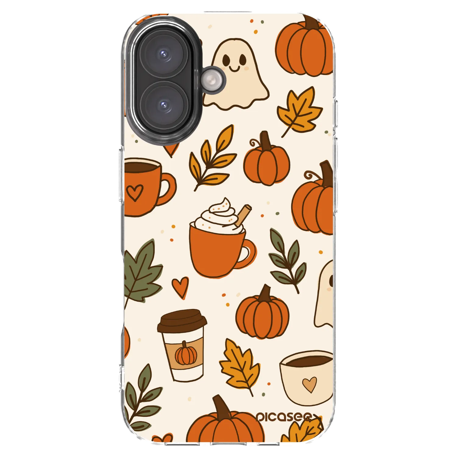Picasee Apple iPhone 16 Hülle - Transparentes Silikon - Fall vibes