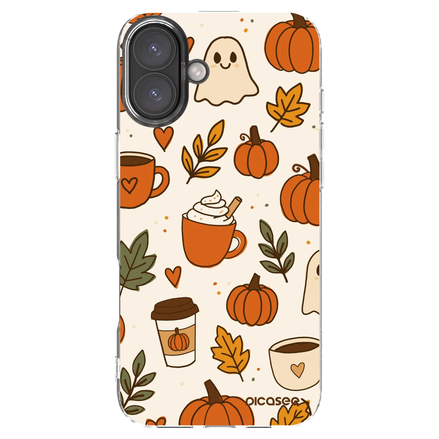 Picasee Apple iPhone 16 Plus Hülle - Transparentes Silikon - Fall vibes