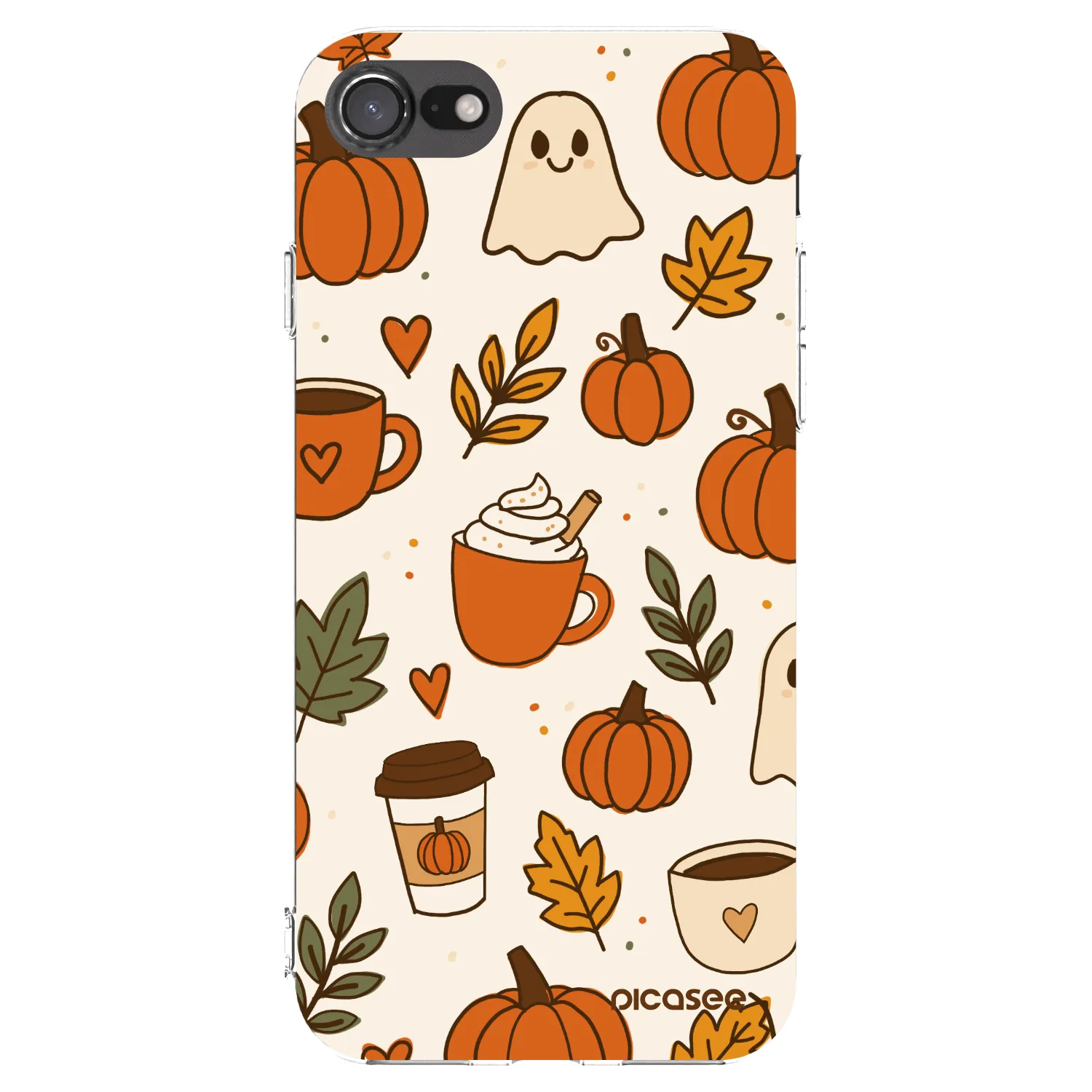 Picasee Apple iPhone 7 Hülle - Transparentes Silikon - Fall vibes