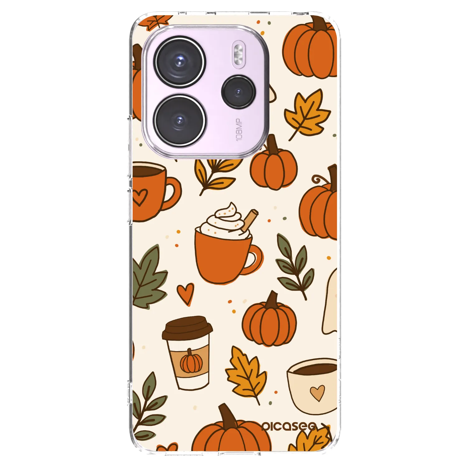 Picasee Xiaomi Redmi Note 14 4G Hülle - Transparentes Silikon - Fall vibes
