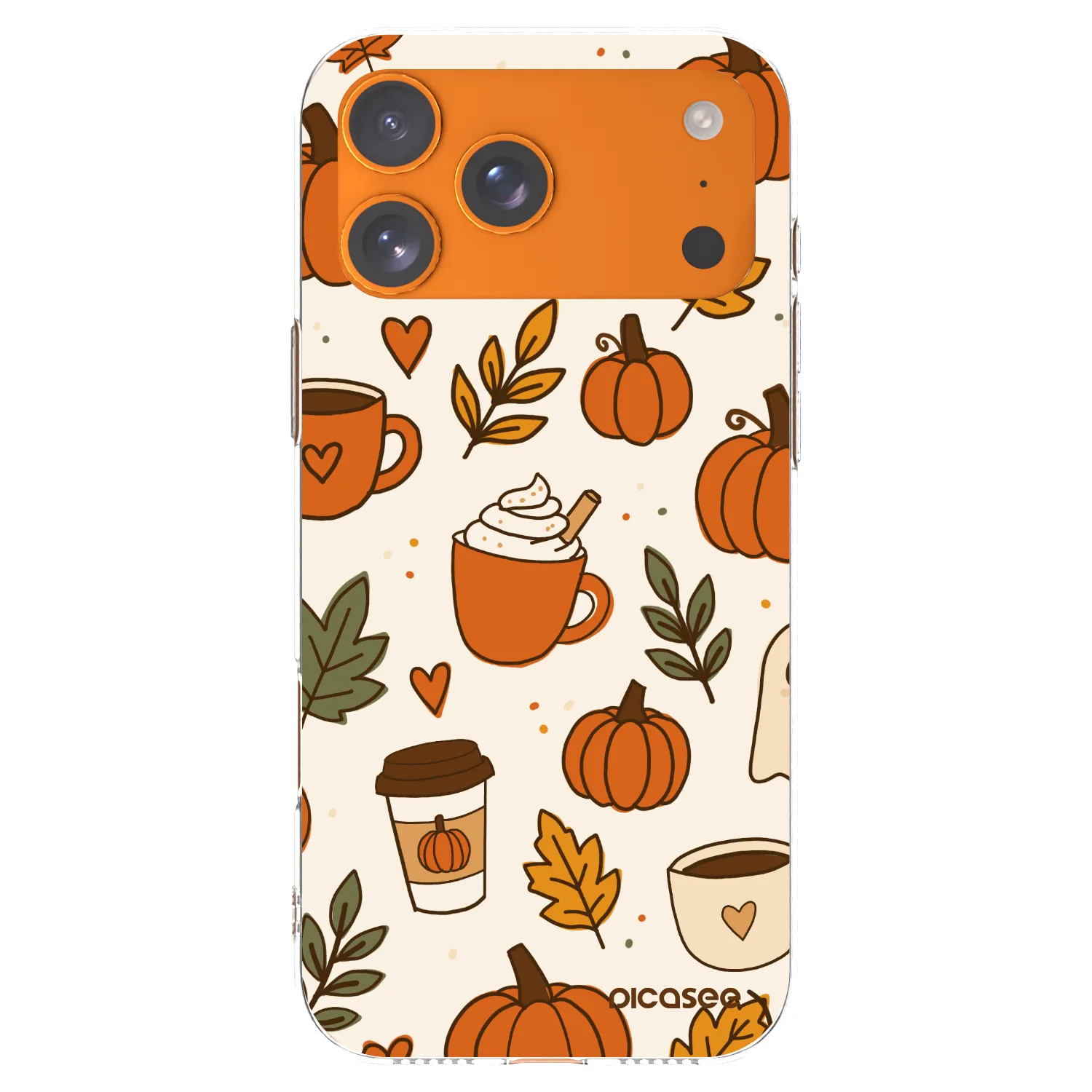 Picasee Apple iPhone 17 Pro Max Hülle - Transparentes Silikon - Fall vibes