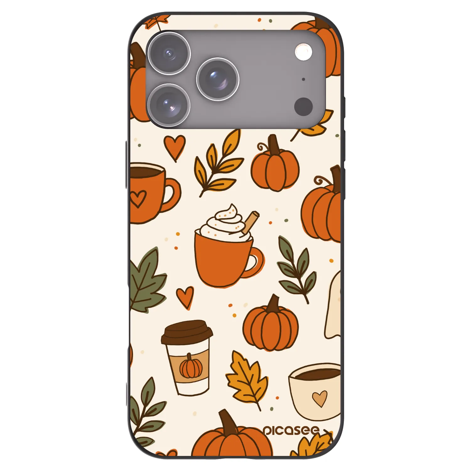 Picasee Apple iPhone 17 Pro Max Hülle - Schwarzes Silikon - Fall vibes