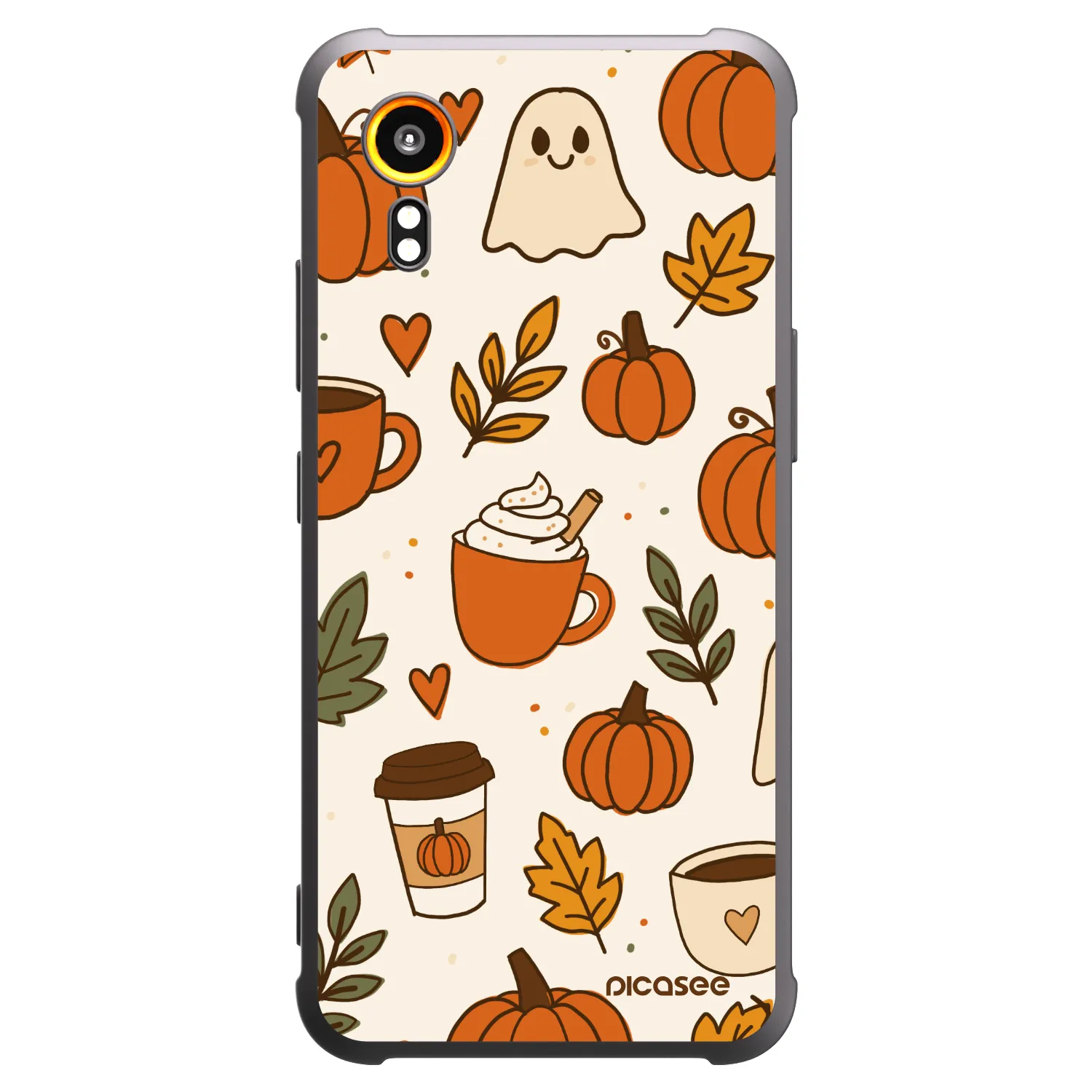 Picasee Samsung Galaxy XCover 7 Hülle - Schwarzes Silikon - Fall vibes