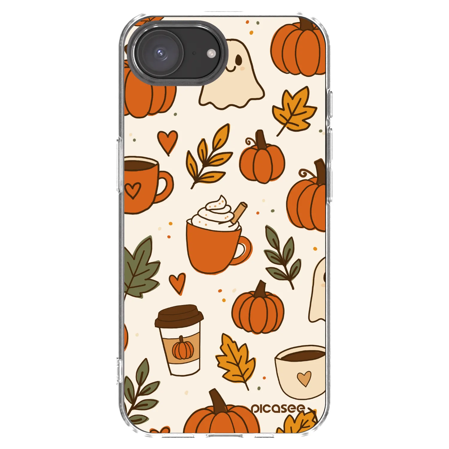 Picasee Apple iPhone 17e Hülle - Transparentes Silikon - Fall vibes