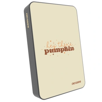 Picasee Powerbank mit MagSafe 10 000 mAh Grau - Hey there pumpkin