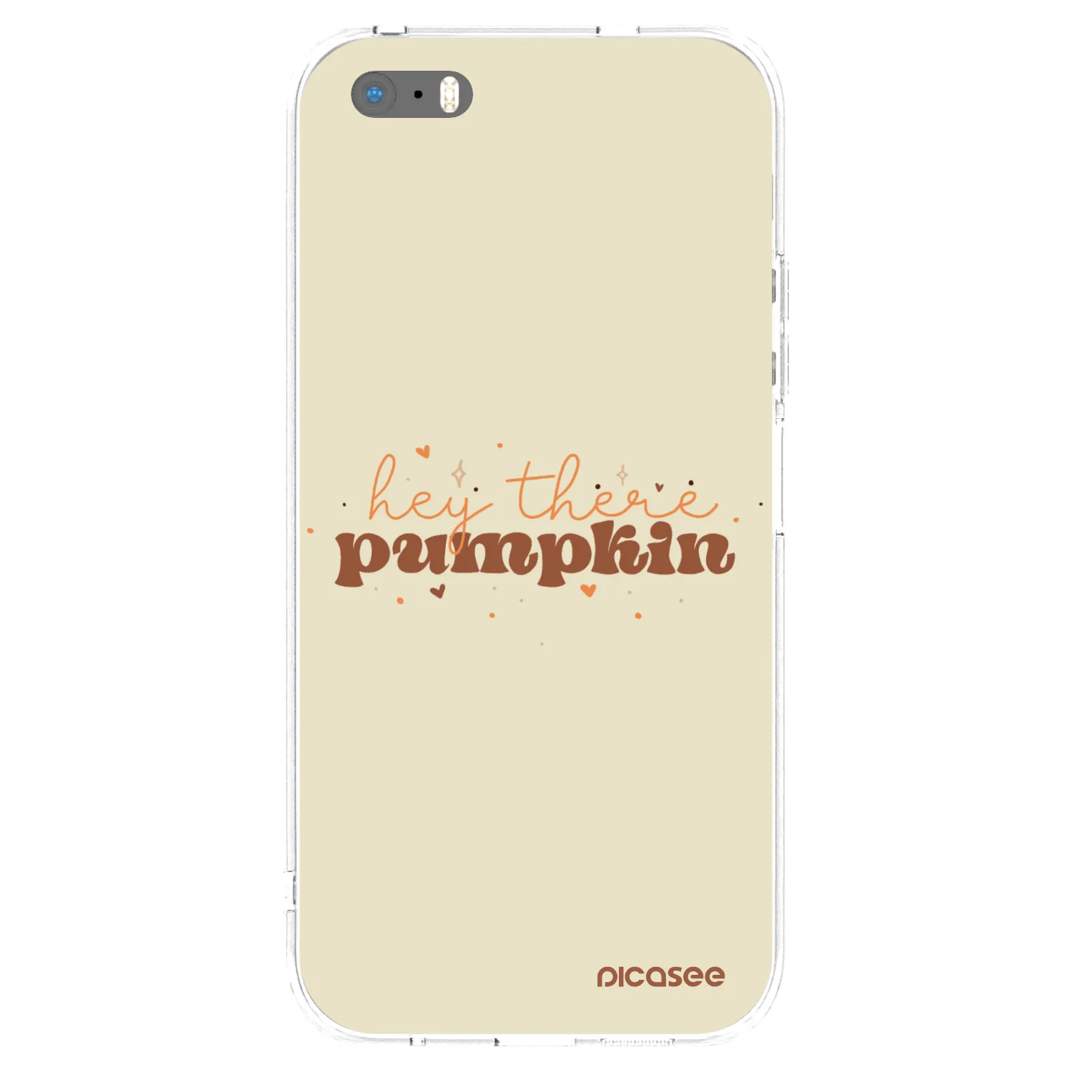 Picasee Apple iPhone 5/5S/SE Hülle - Transparentes Silikon - Hey there pumpkin