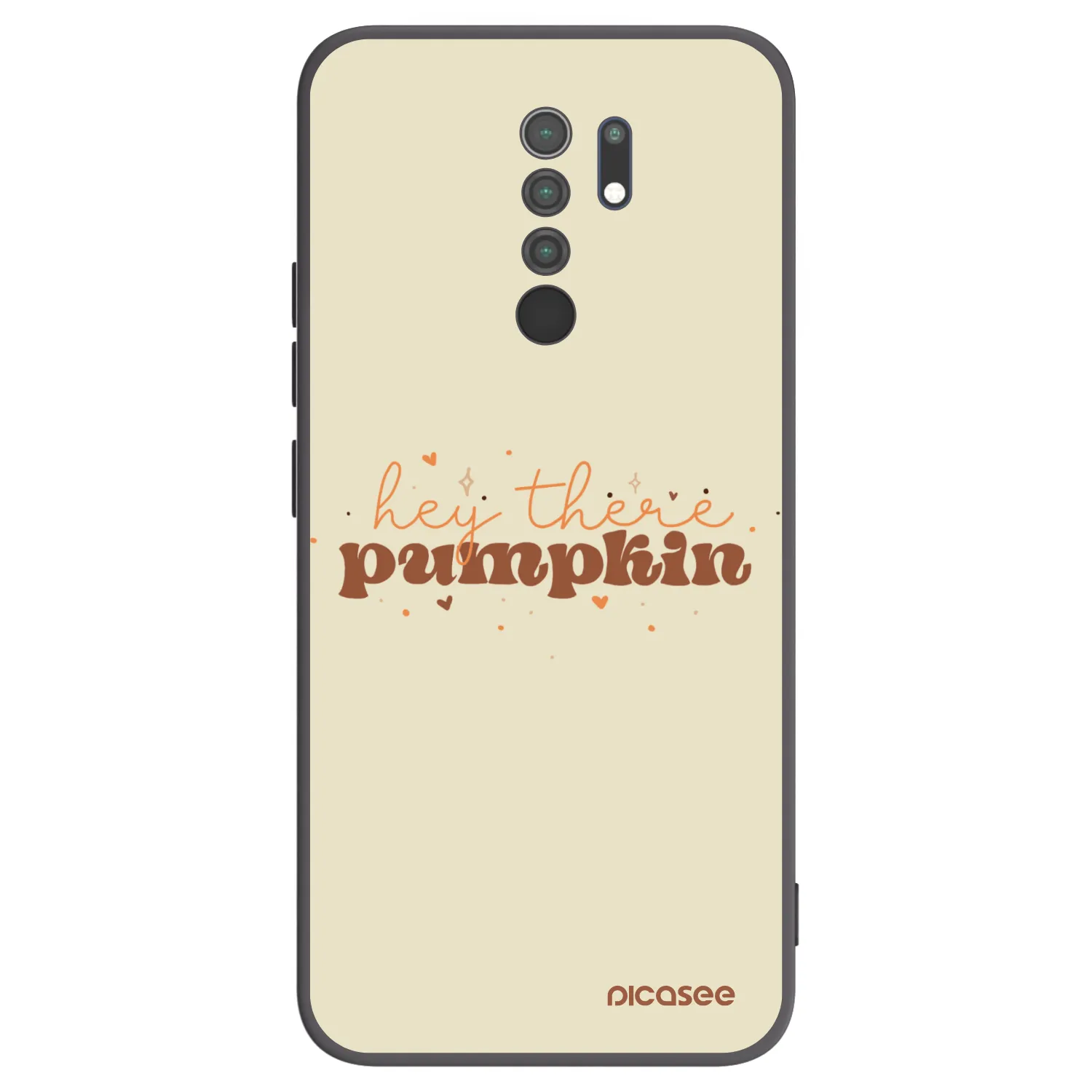 Picasee Xiaomi Redmi 9 Hülle - Schwarzes Silikon - Hey there pumpkin
