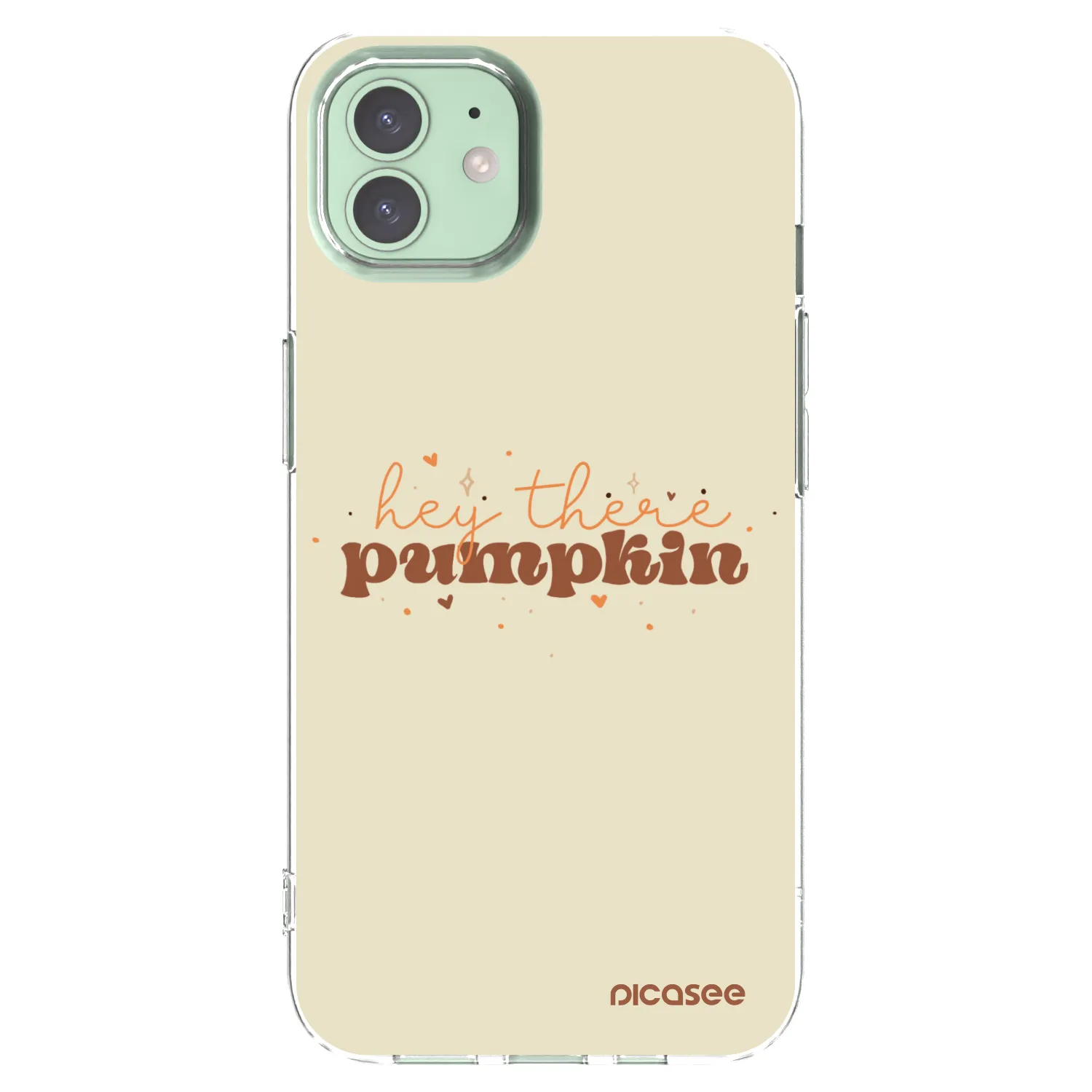 Picasee Apple iPhone 12 Hülle - Transparentes Silikon - Hey there pumpkin