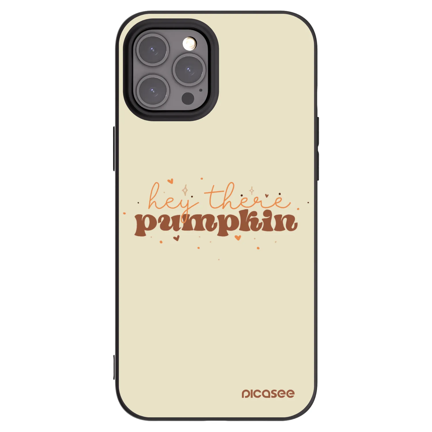 Picasee Apple iPhone 12 Pro Max Hülle - Schwarzes Silikon - Hey there pumpkin