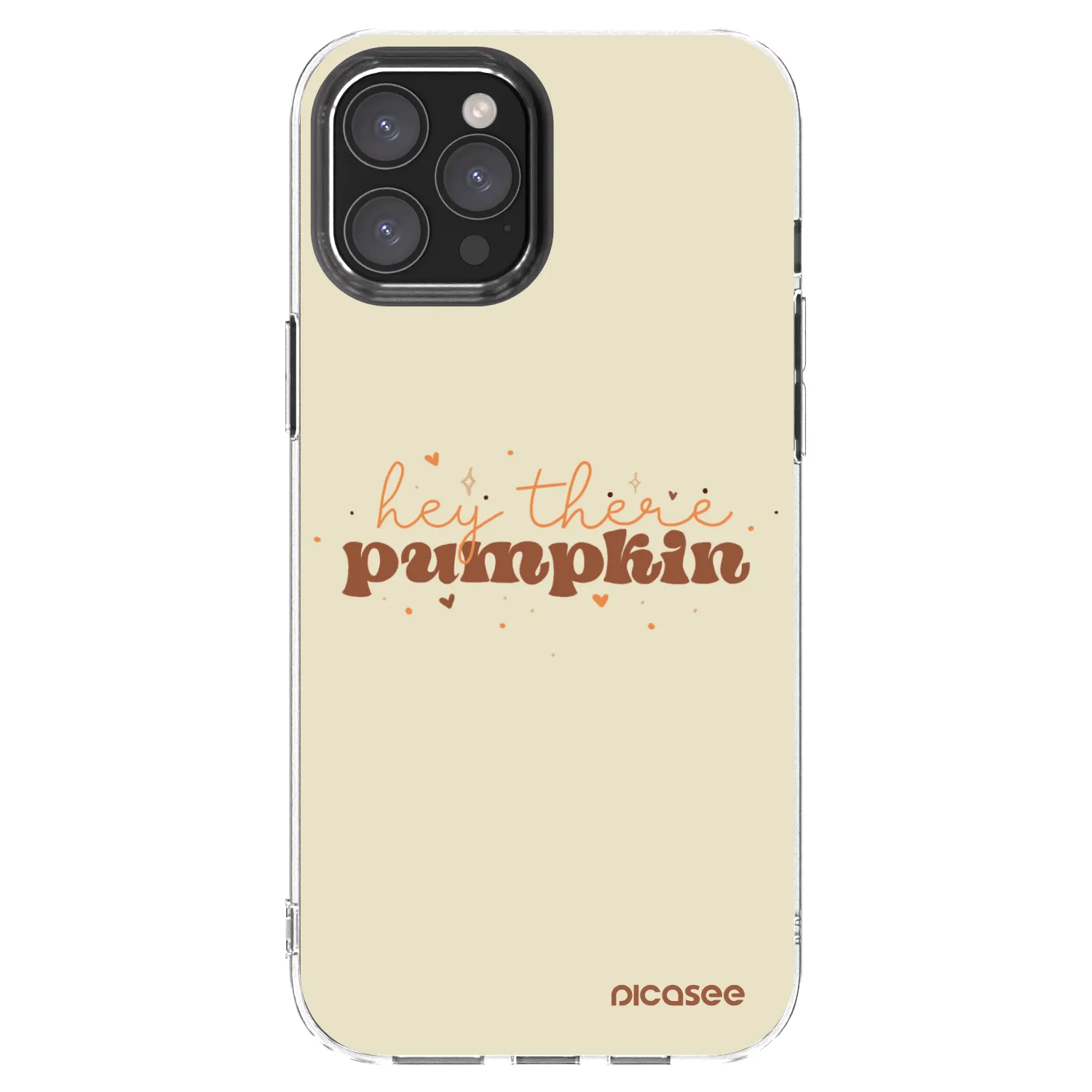 Picasee Apple iPhone 12 Pro Max Hülle - Transparentes Silikon - Hey there pumpkin