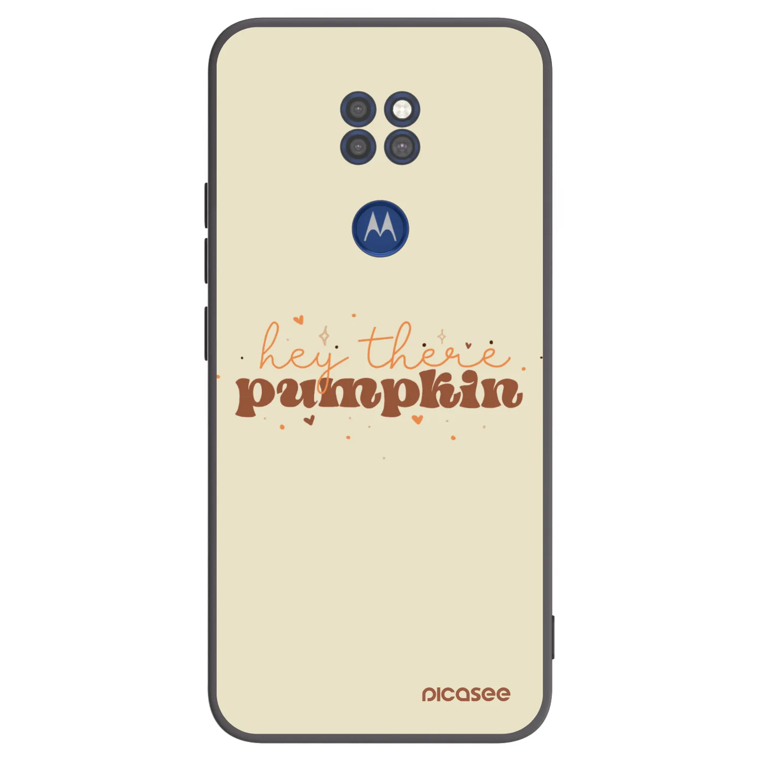Picasee Motorola Moto G9 Play Hülle - Schwarzes Silikon - Hey there pumpkin