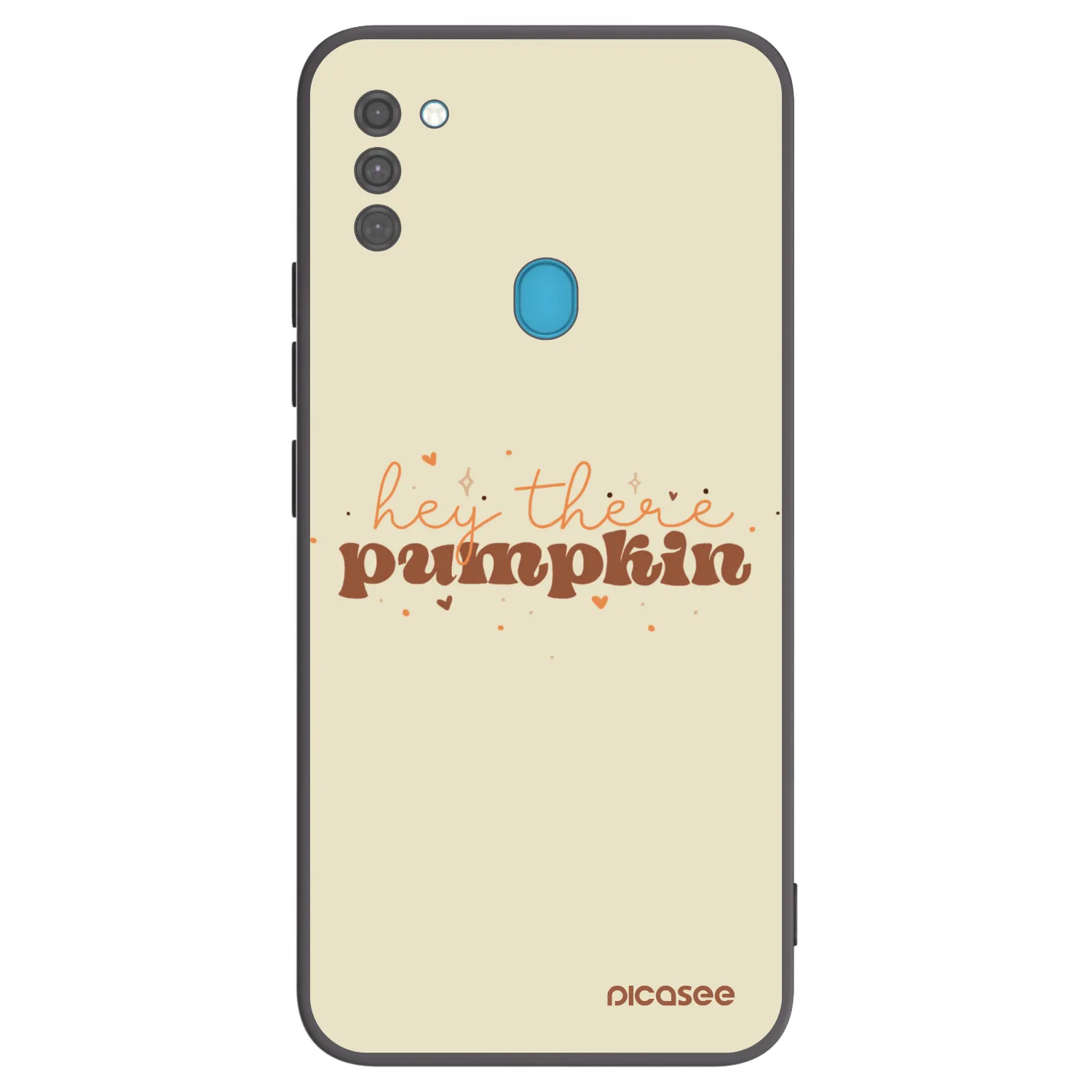 Picasee Samsung Galaxy M11 Hülle - Schwarzes Silikon - Hey there pumpkin