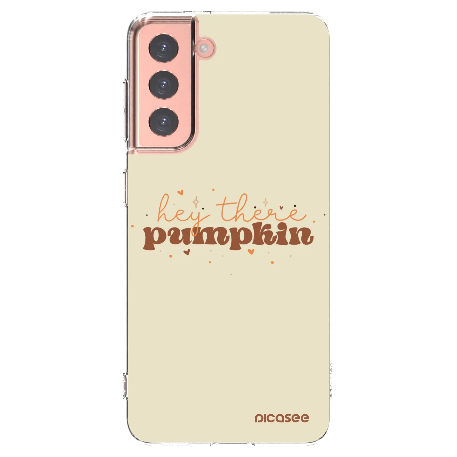 Picasee Samsung Galaxy S21 5G G991B Hülle - Transparentes Silikon - Hey there pumpkin