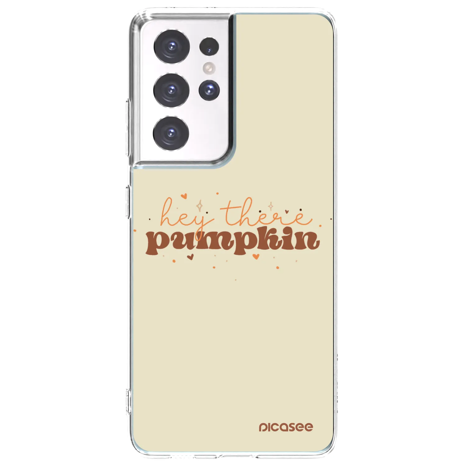 Picasee Samsung Galaxy S21 Ultra 5G G998B Hülle - Transparentes Silikon - Hey there pumpkin
