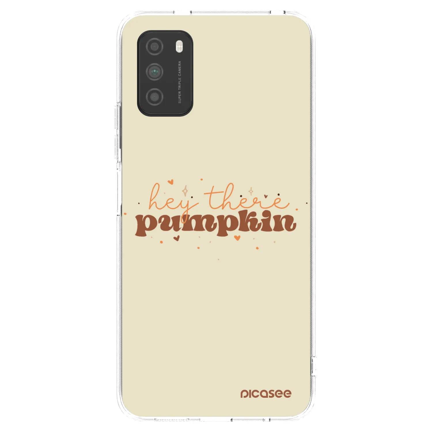 Picasee Xiaomi Poco M3 Hülle - Transparentes Silikon - Hey there pumpkin