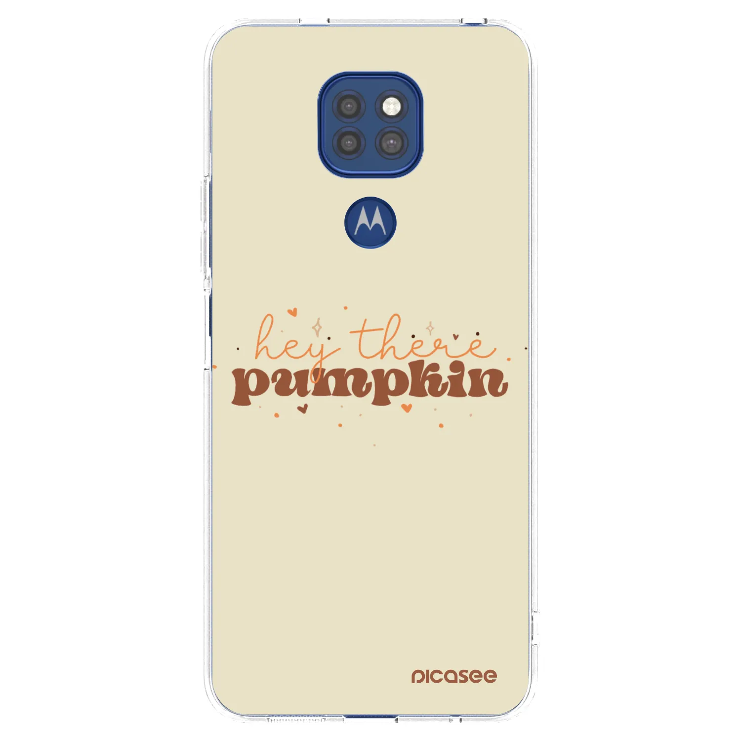 Picasee Motorola Moto G9 Play Hülle - Transparentes Silikon - Hey there pumpkin
