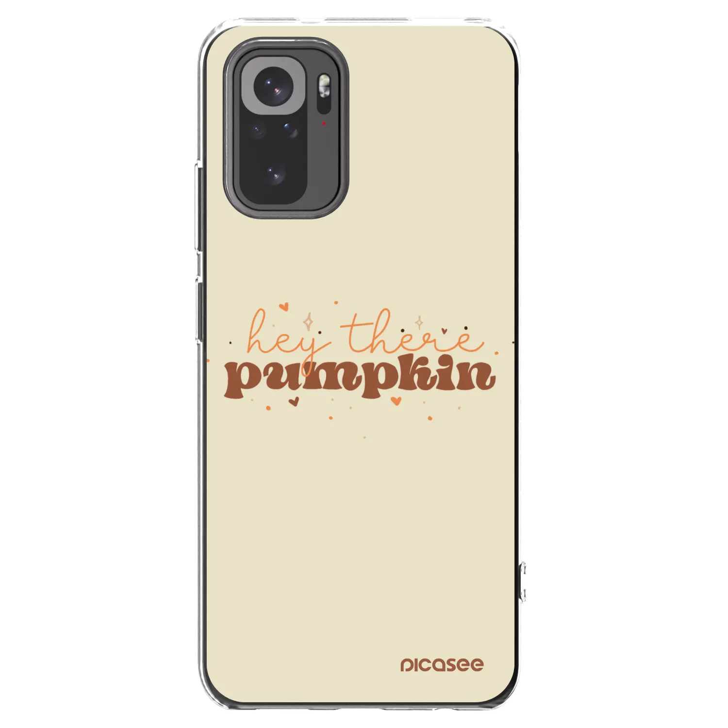 Picasee Xiaomi Redmi Note 10 Hülle - Transparentes Silikon - Hey there pumpkin