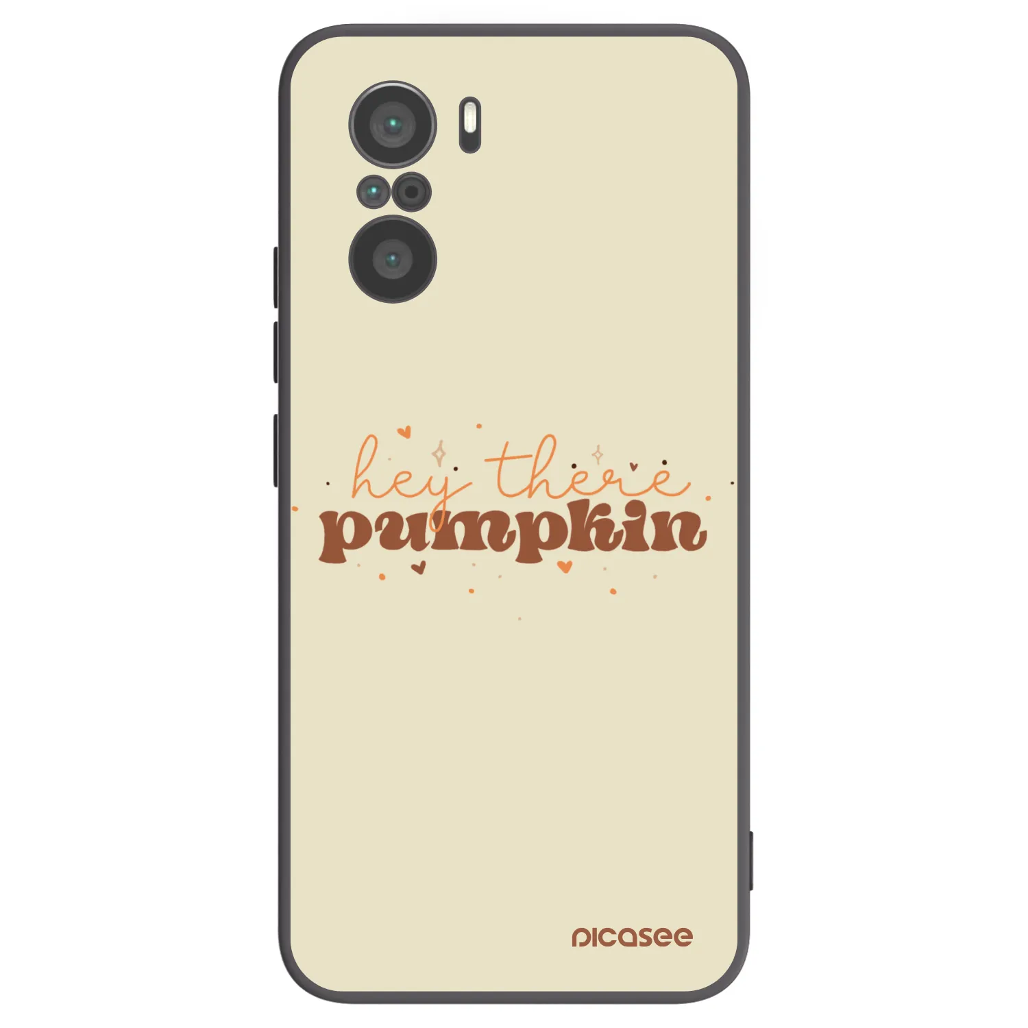 Picasee Xiaomi Poco F3 Hülle - Schwarzes Silikon - Hey there pumpkin
