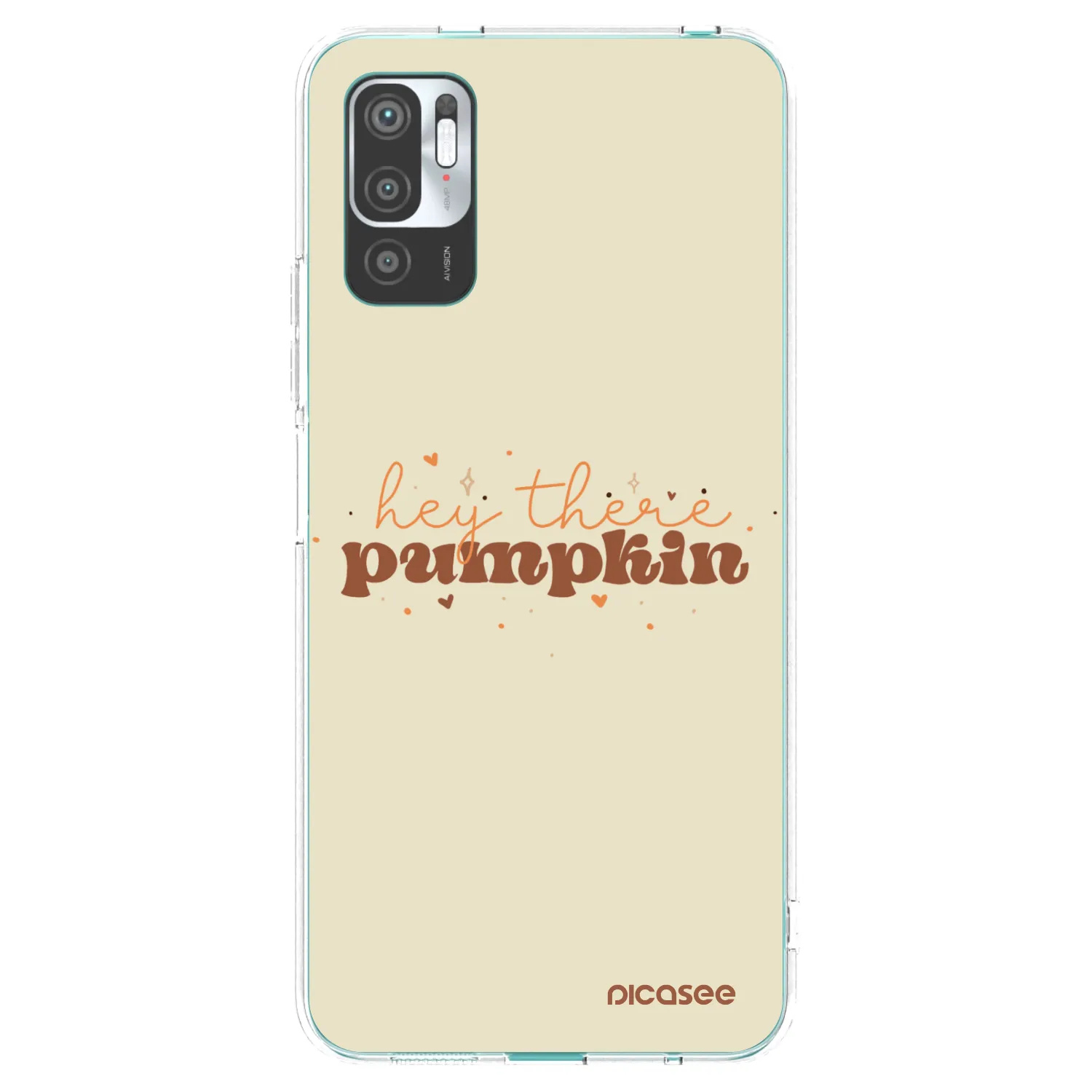 Picasee Xiaomi Redmi Note 10 5G Hülle - Transparentes Silikon - Hey there pumpkin