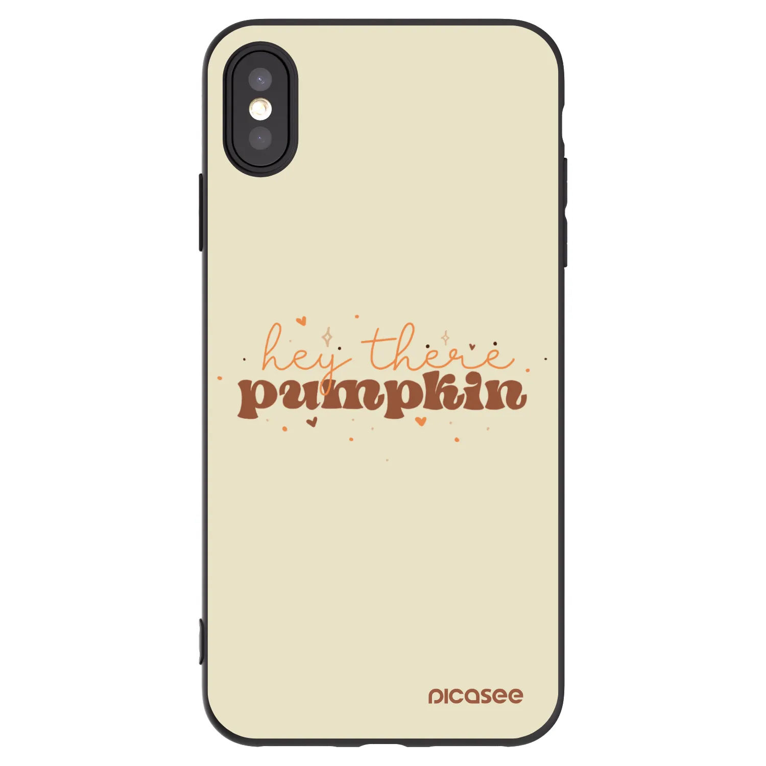 Picasee Apple iPhone XS Max Hülle - Schwarzes Silikon - Hey there pumpkin