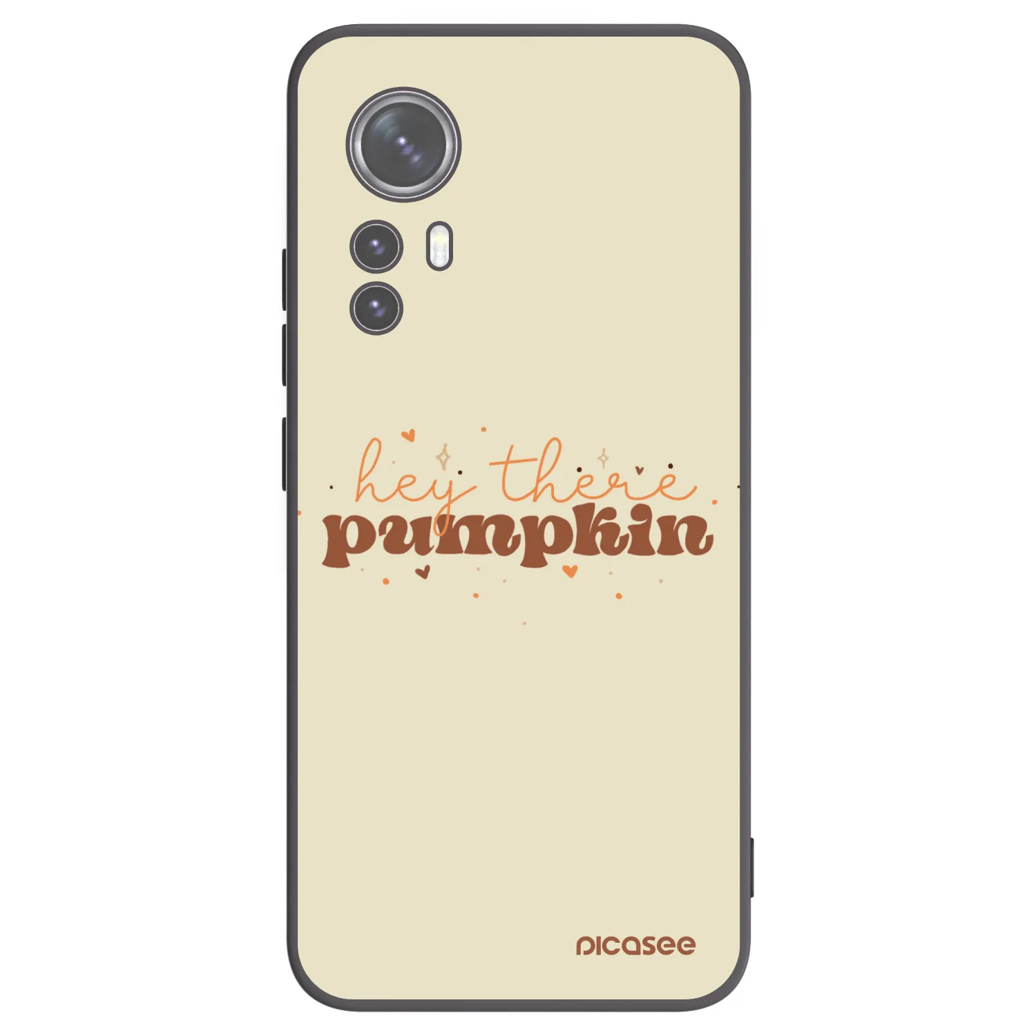 Picasee Xiaomi 12 Hülle - Schwarzes Silikon - Hey there pumpkin