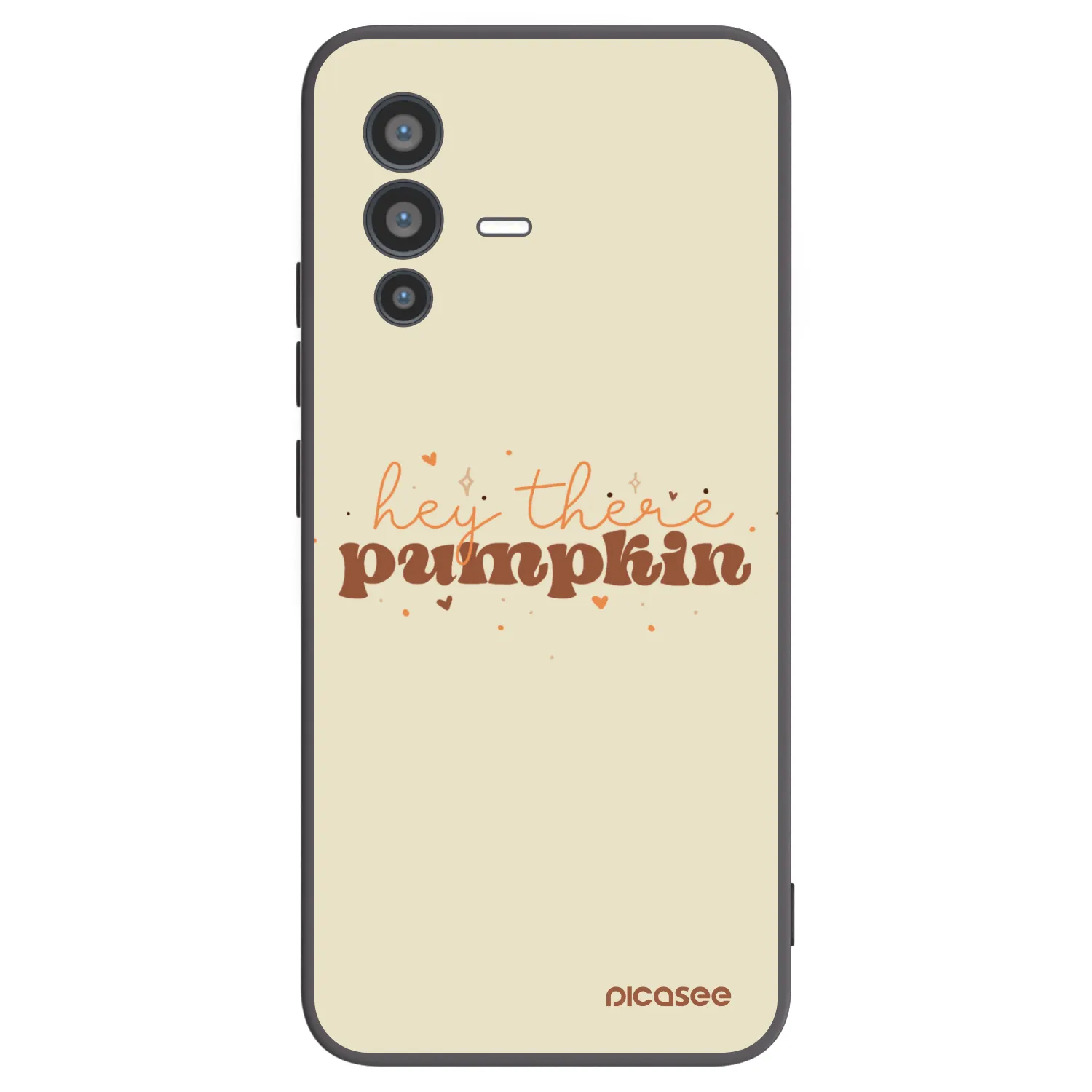 Picasee Vivo V23 5G Hülle - Schwarzes Silikon - Hey there pumpkin
