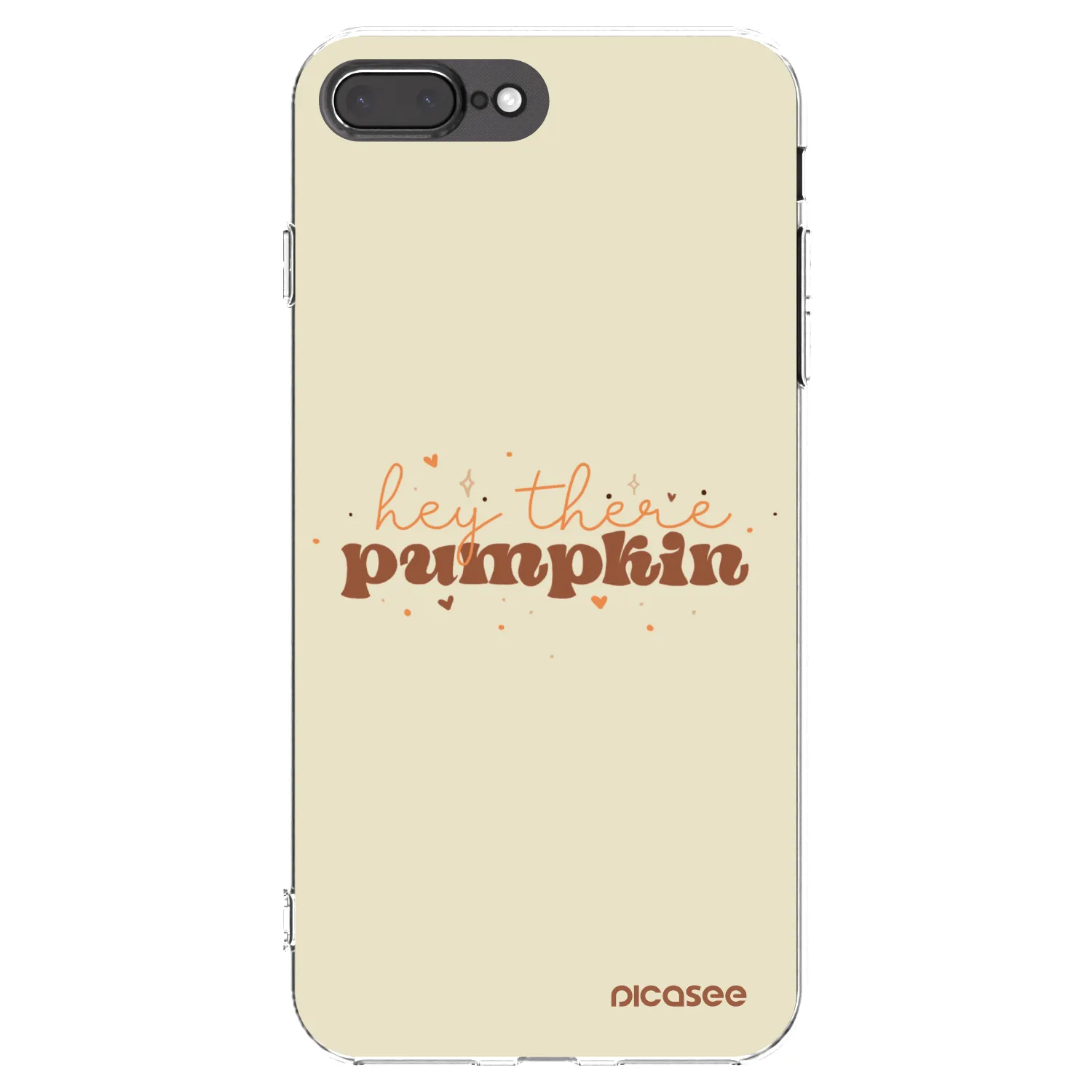 Picasee Apple iPhone 8 Plus Hülle - Transparentes Silikon - Hey there pumpkin