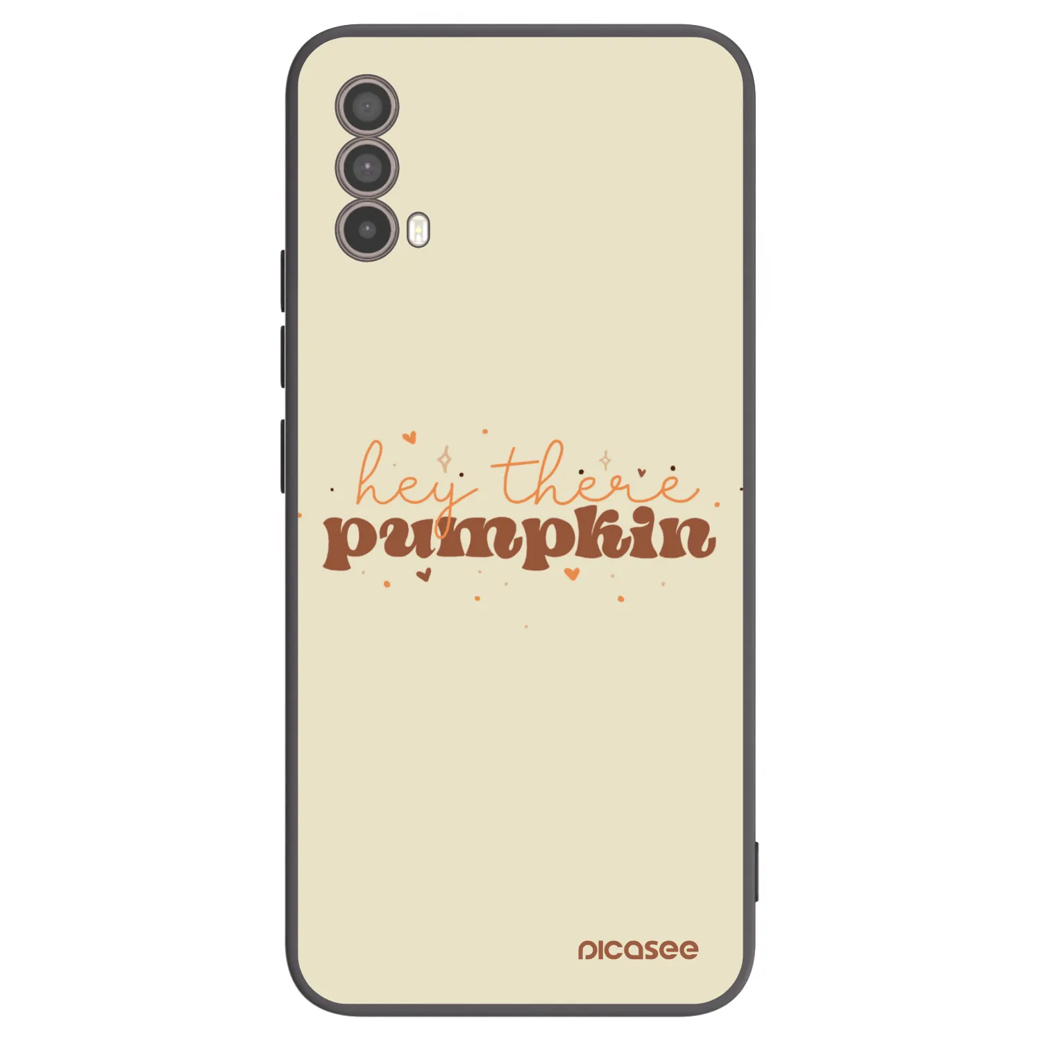 Picasee Motorola Moto E40 Hülle - Schwarzes Silikon - Hey there pumpkin