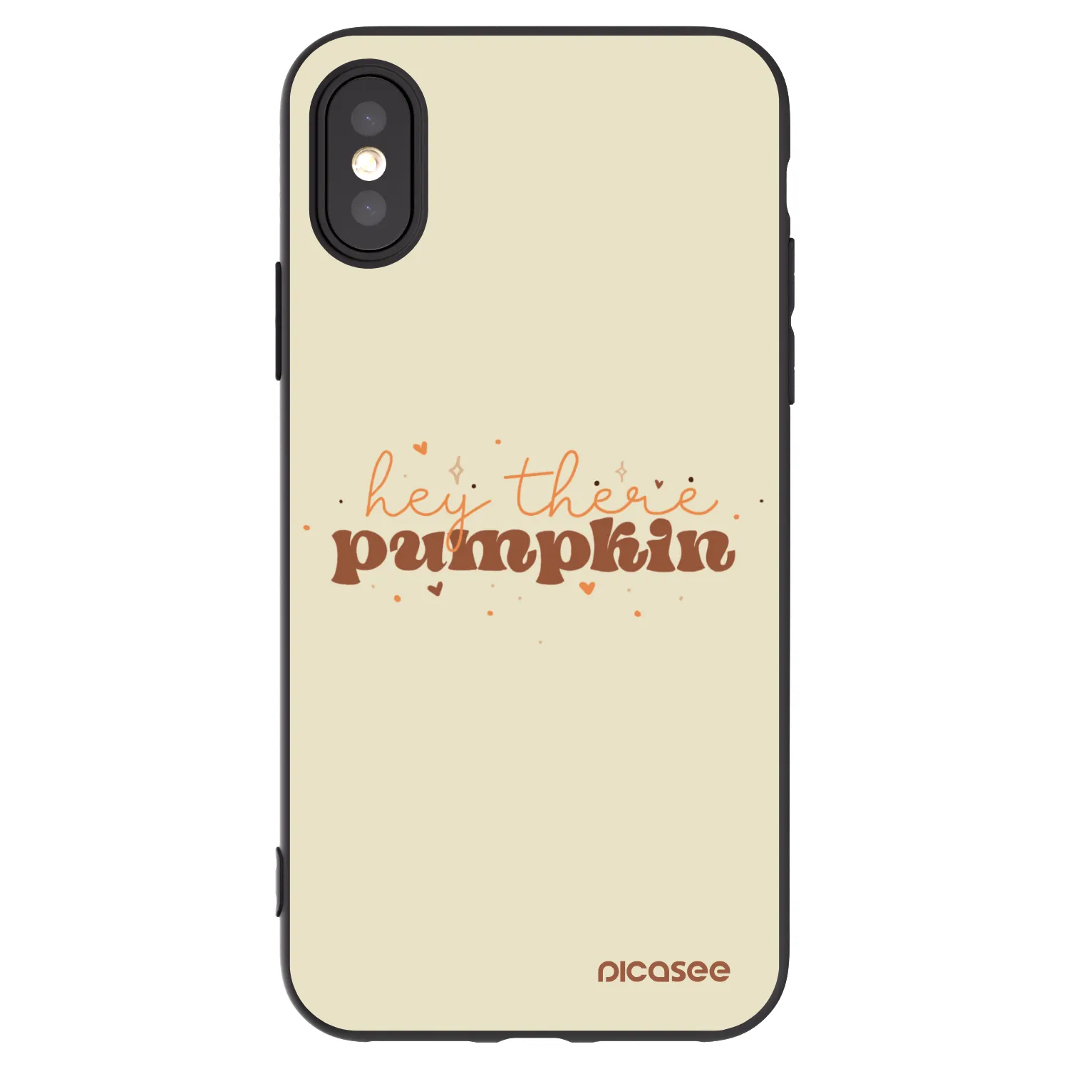 Picasee Apple iPhone X/XS Hülle - Schwarzes Silikon - Hey there pumpkin
