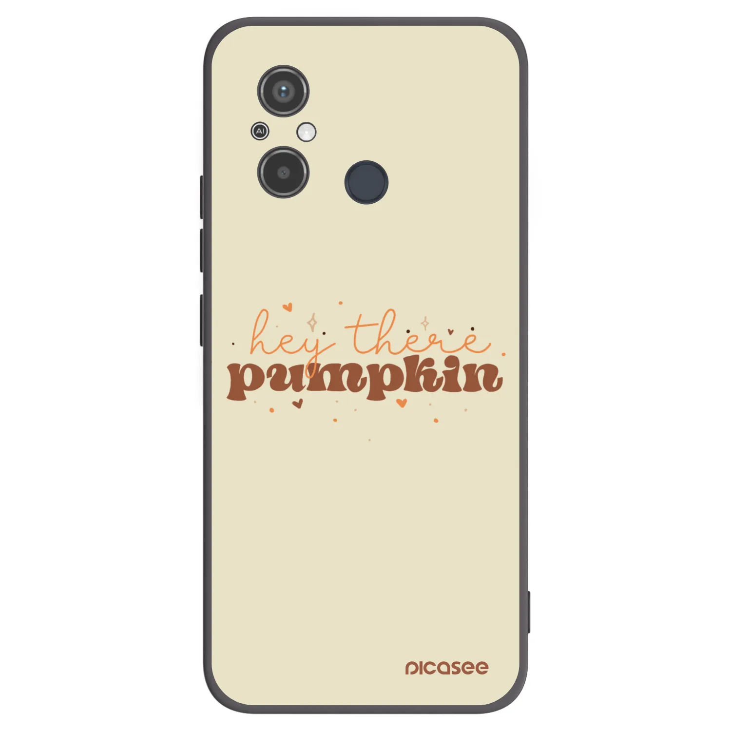 Picasee Xiaomi Redmi 12C Hülle - Schwarzes Silikon - Hey there pumpkin