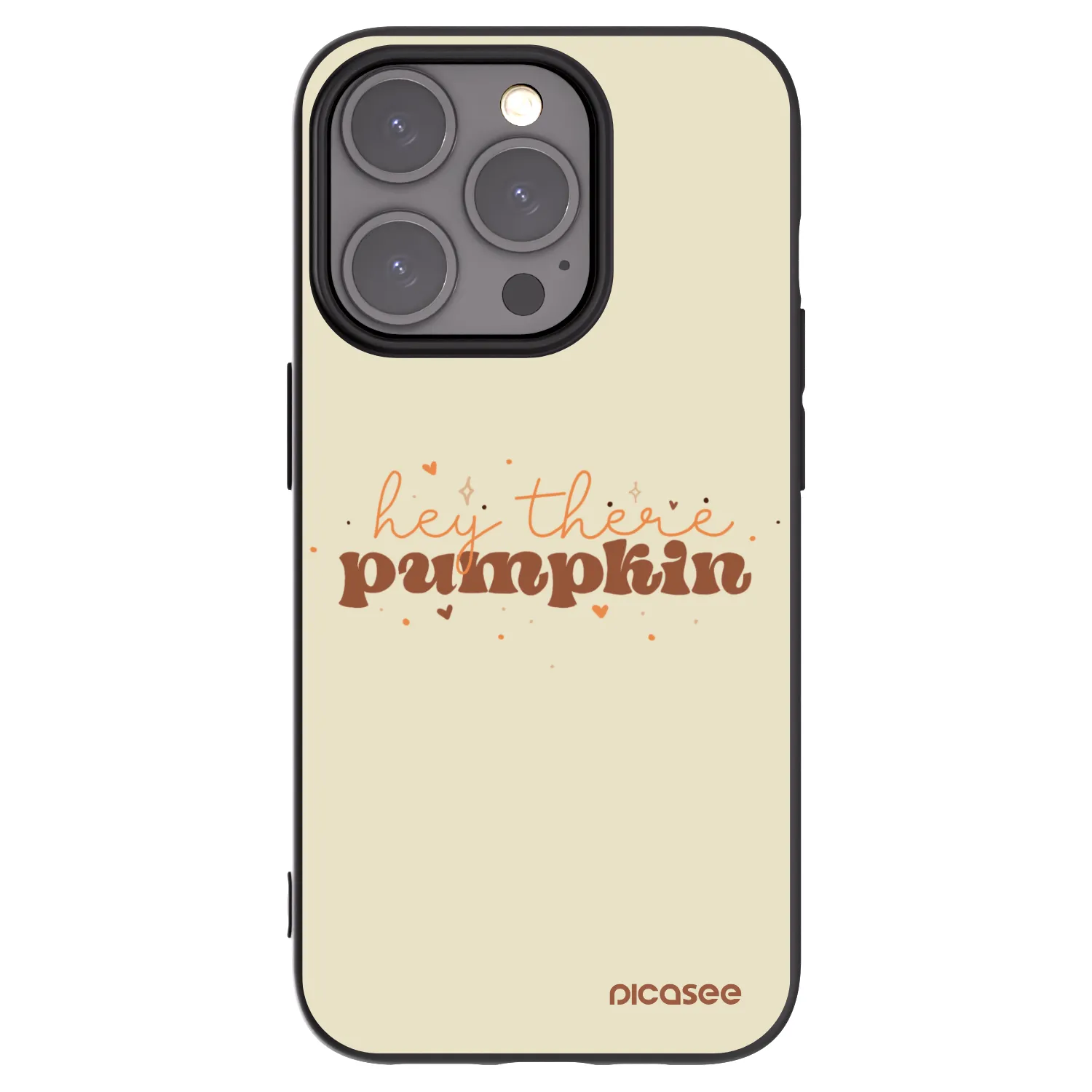 Picasee Apple iPhone 15 Pro Hülle - Schwarzes Silikon - Hey there pumpkin