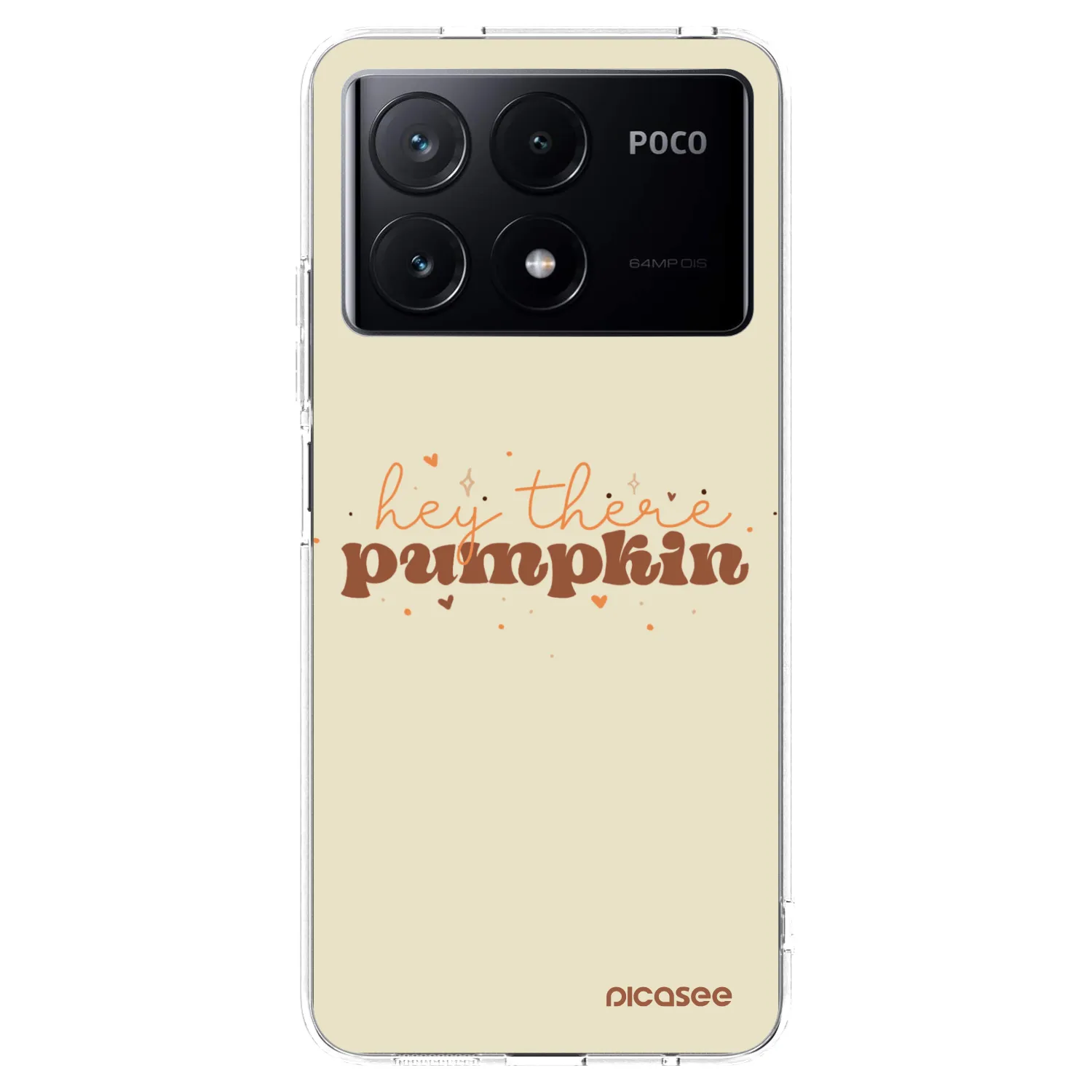 Picasee Xiaomi Poco X6 Pro Hülle - Transparentes Silikon - Hey there pumpkin